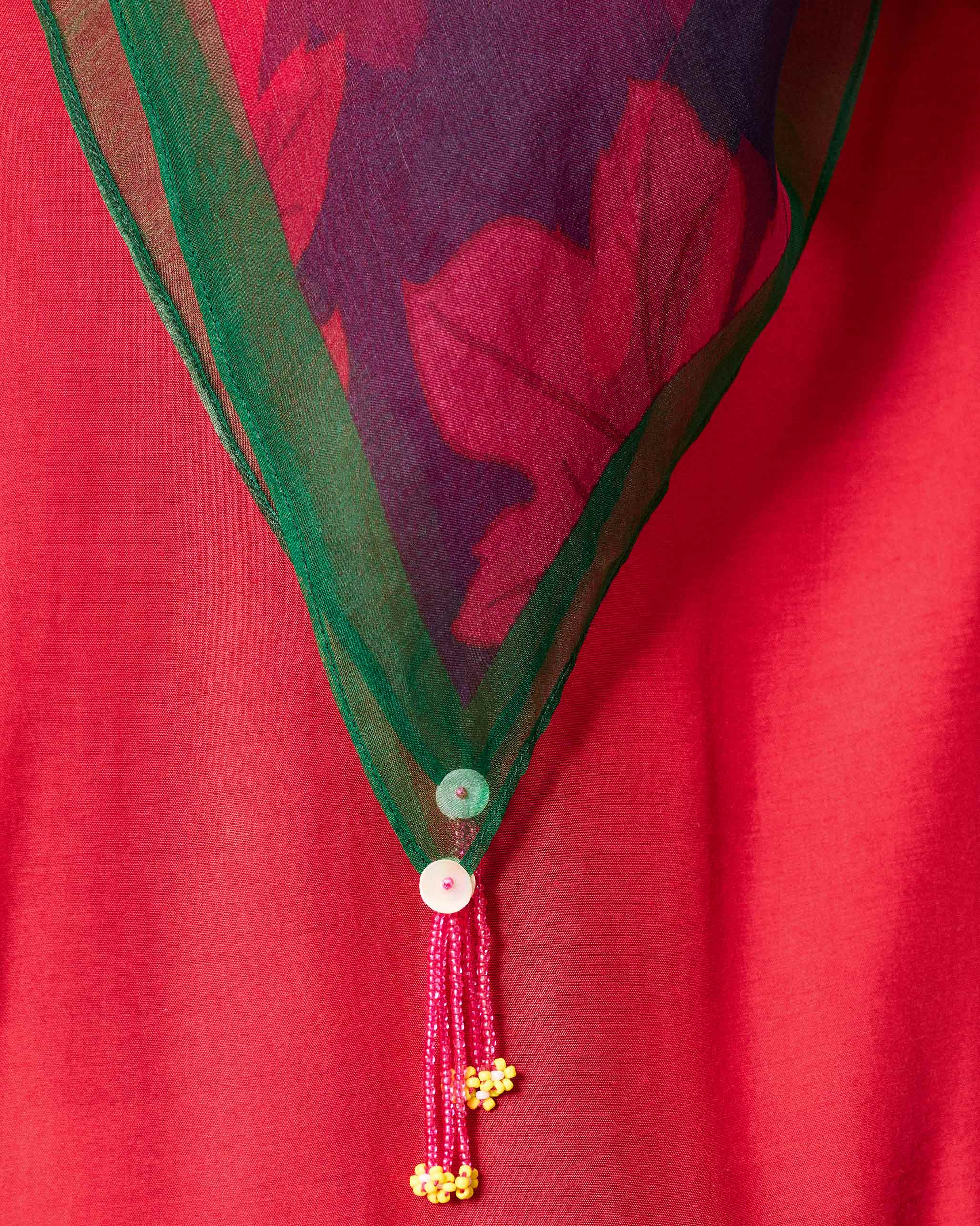 Chrysanthemum Bloom Scarf - Purple