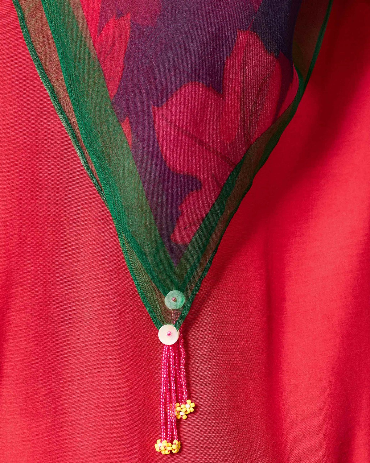 Chrysanthemum Bloom Scarf - Purple