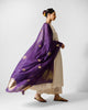 Sia Dupatta - Purple & Gold Printed