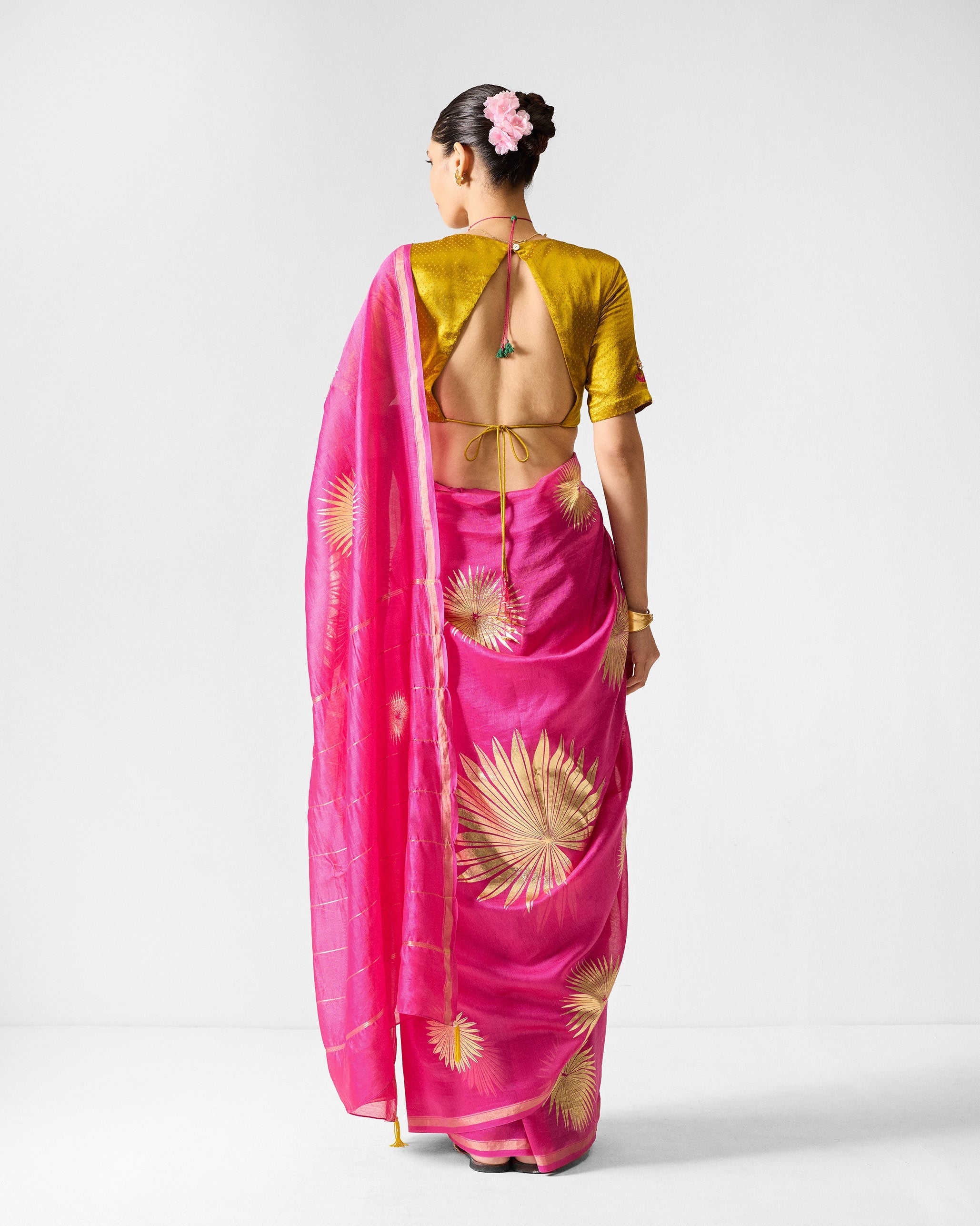 Ira Sari - Fuchsia & Gold Printed