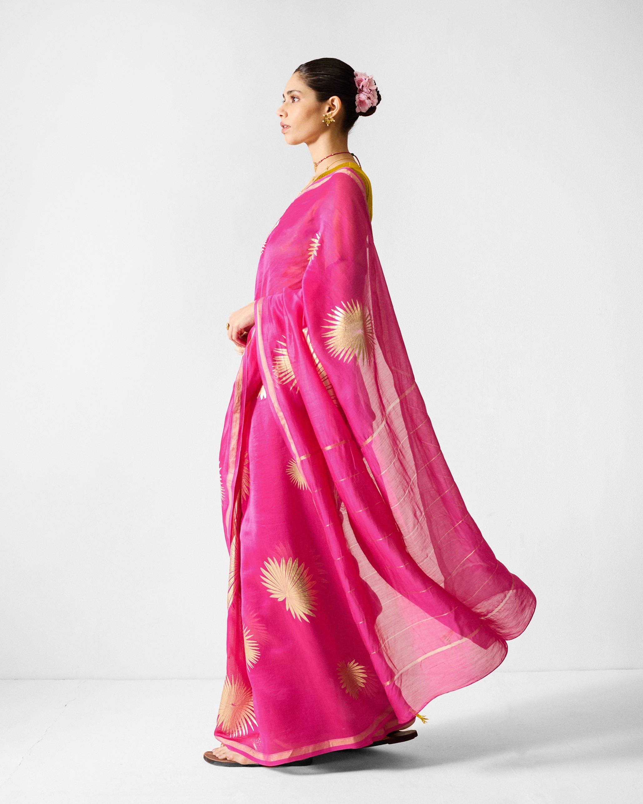 Ira Sari - Fuchsia & Gold Printed