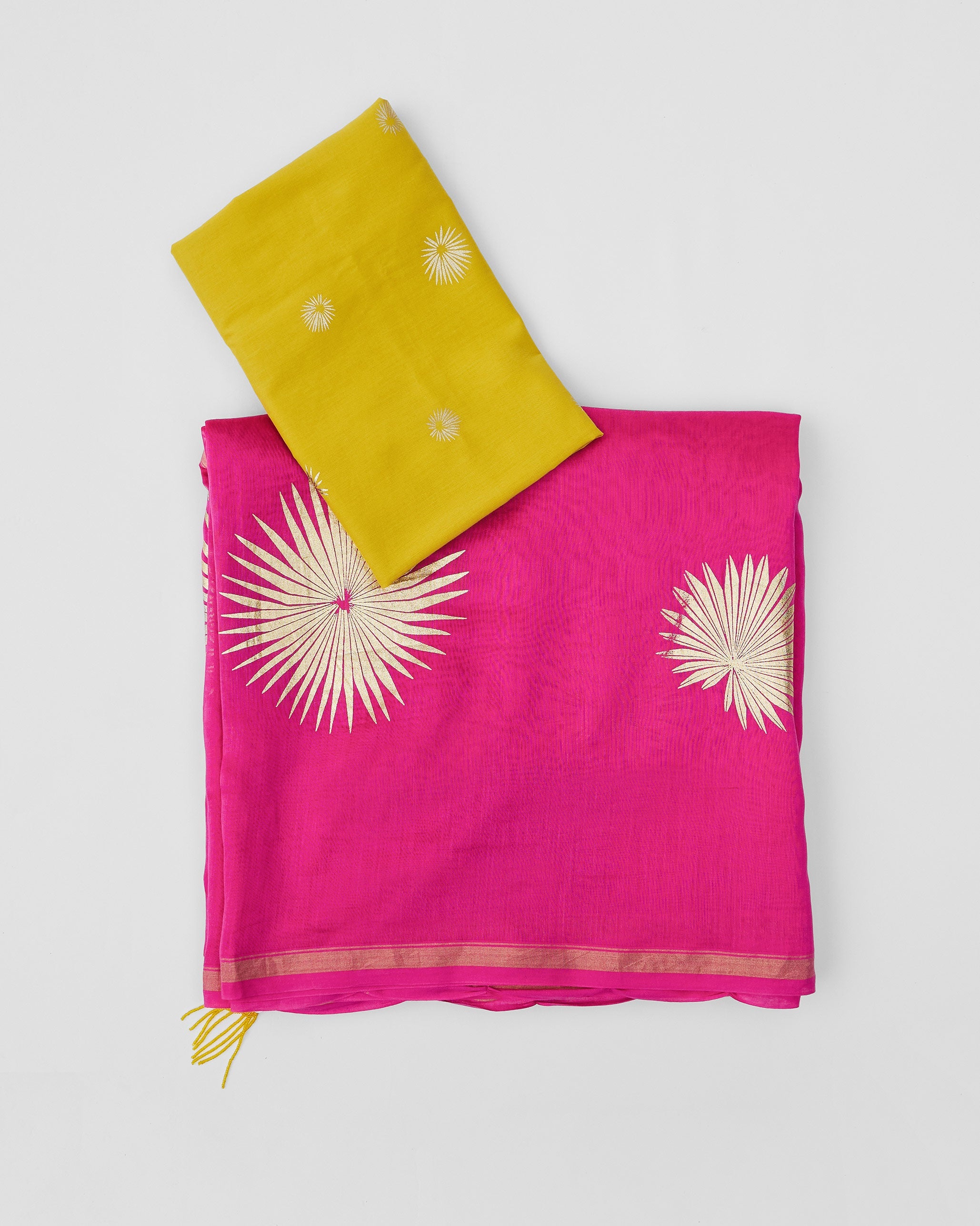 Ira Sari - Fuchsia & Gold Printed