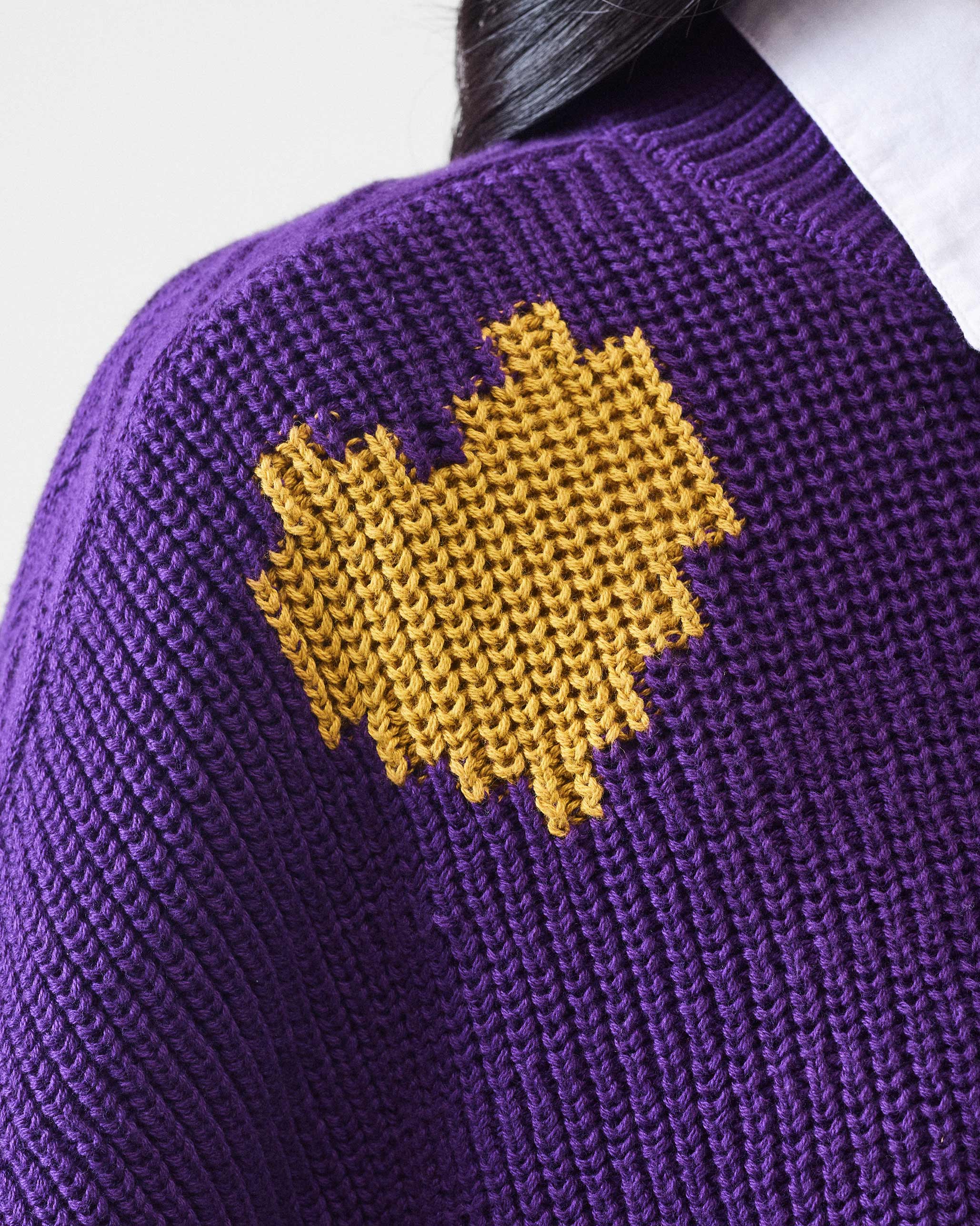 Dream High-low Hem Sweater - Purple