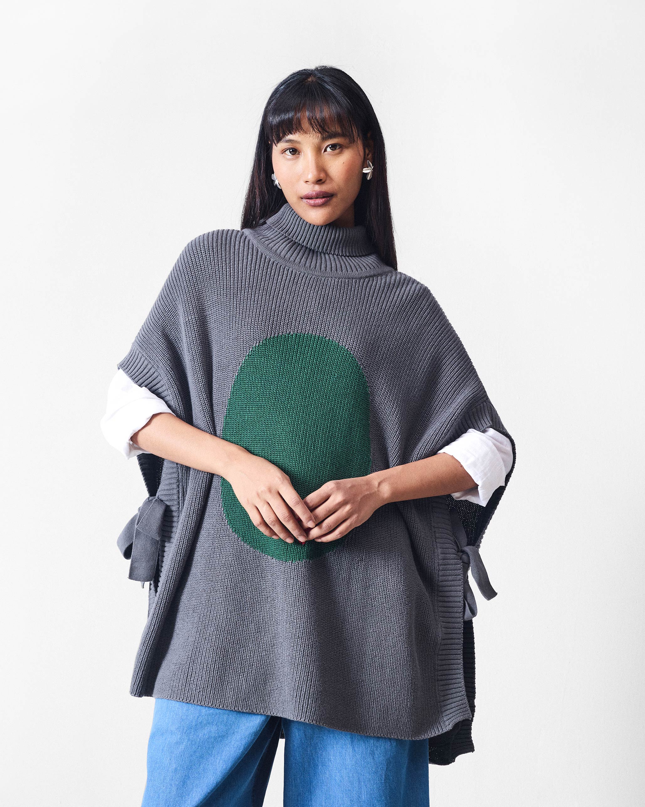 Turtle Neck Top - Charcoal