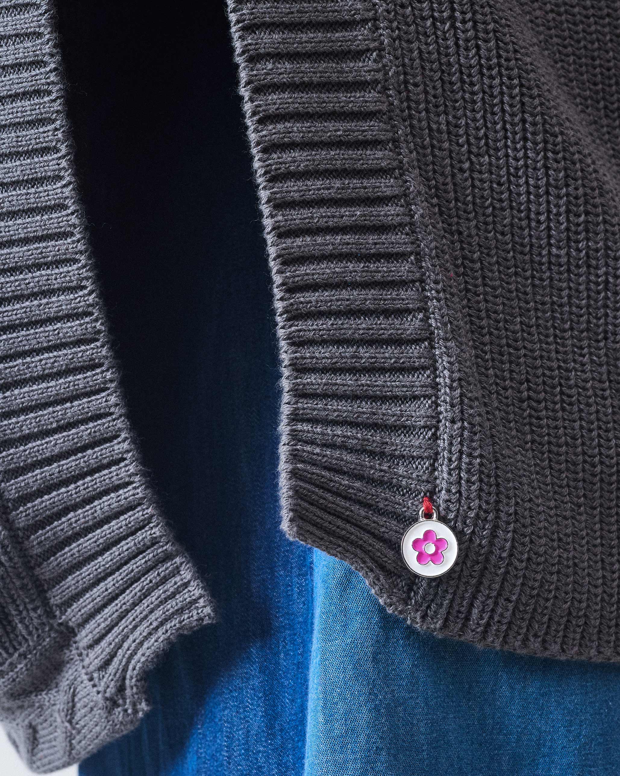 Turtle Neck Top - Charcoal