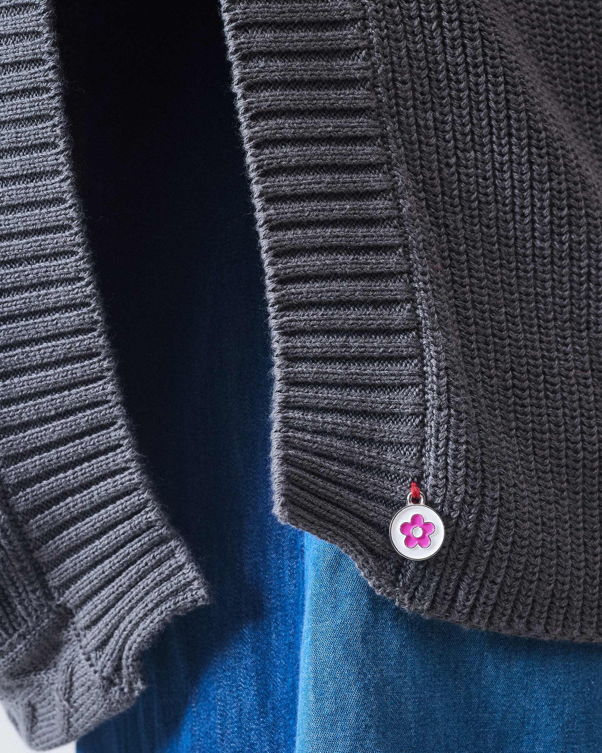 Turtle Neck Top - Charcoal
