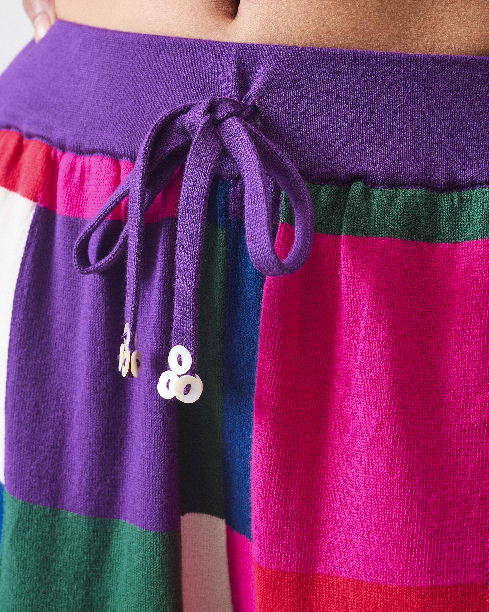 Rib knit trousers - Multicolour