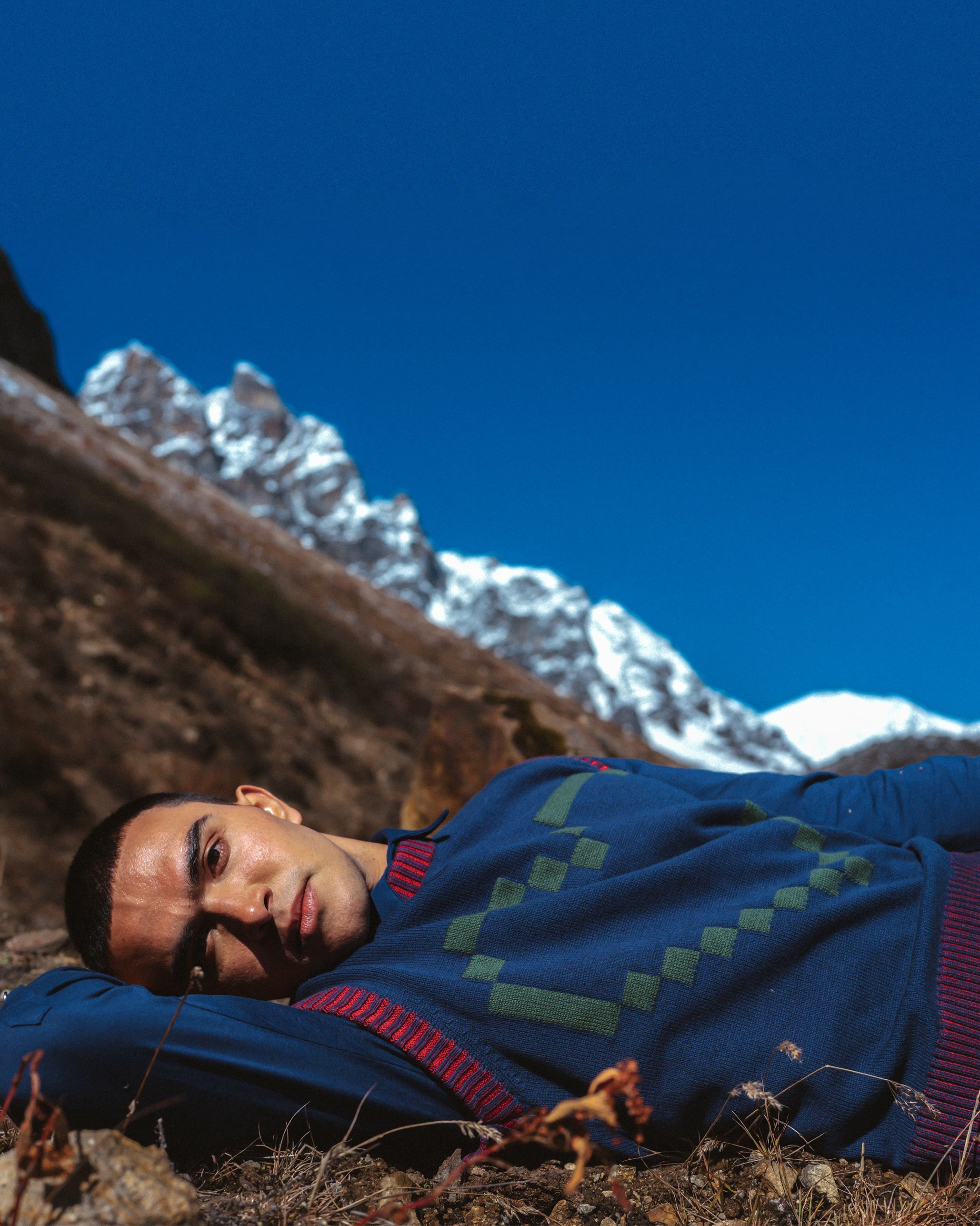 Pixel Sweater - Navy