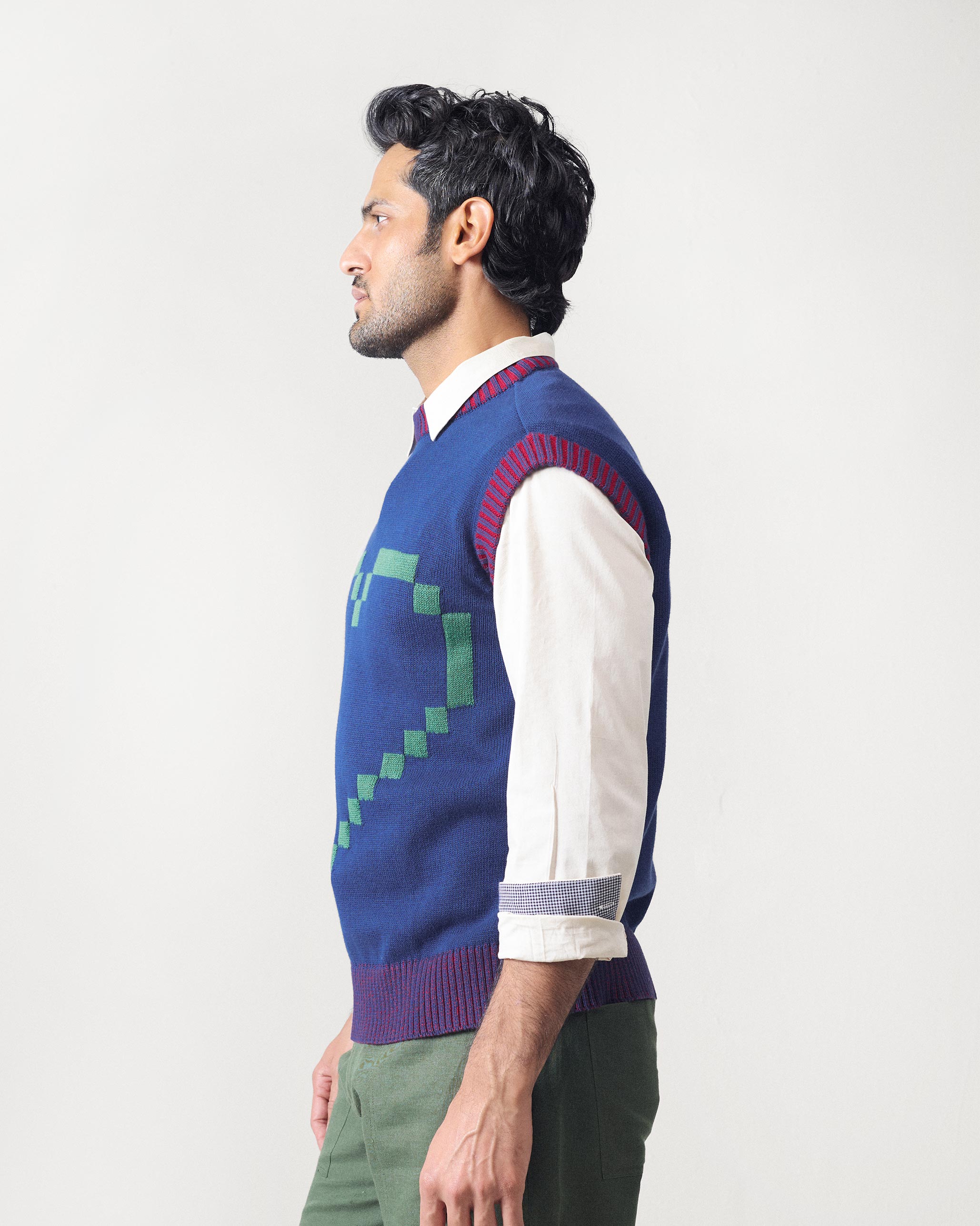 Pixel Sweater - Navy