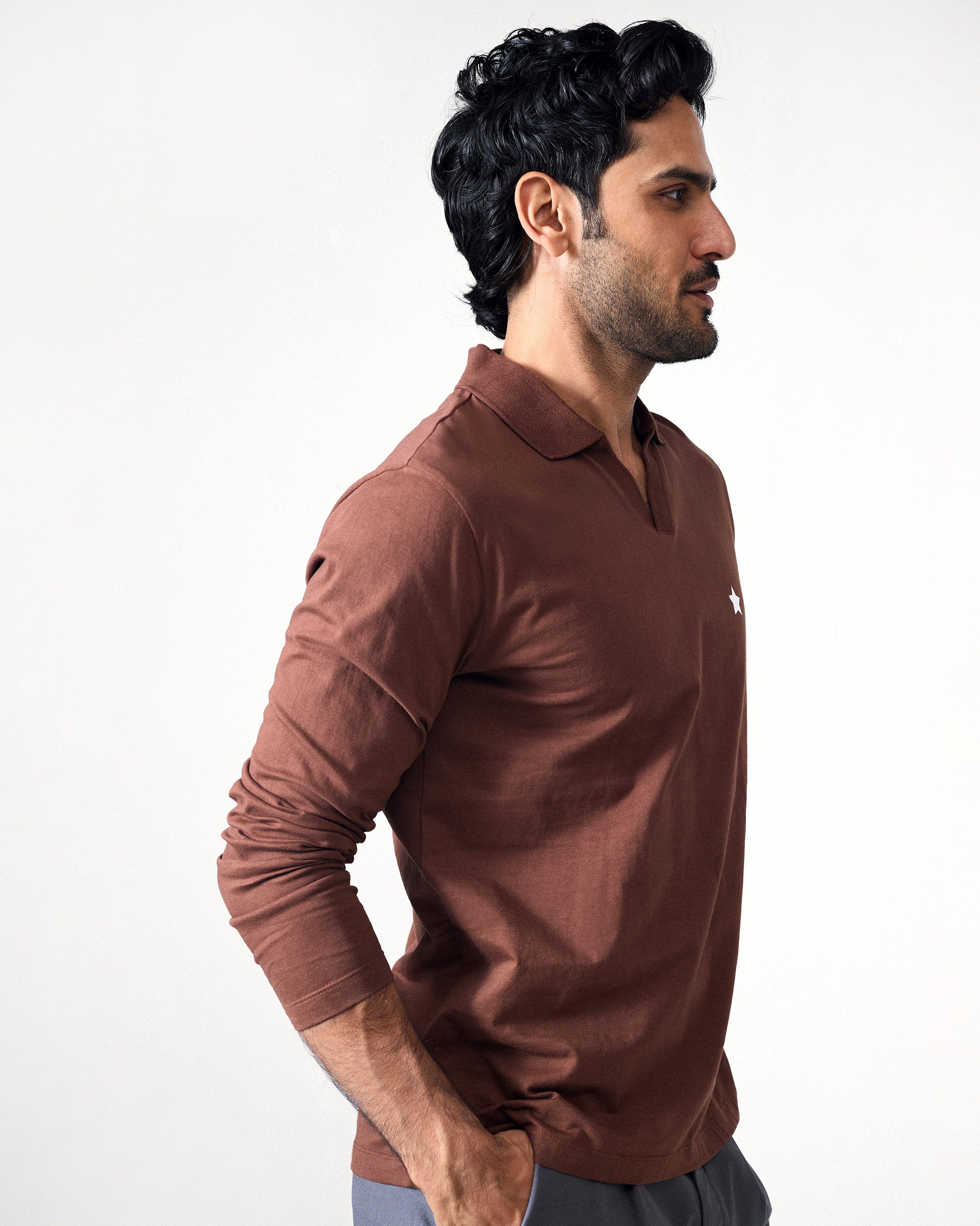 Haze Polo T-Shirt - Brown