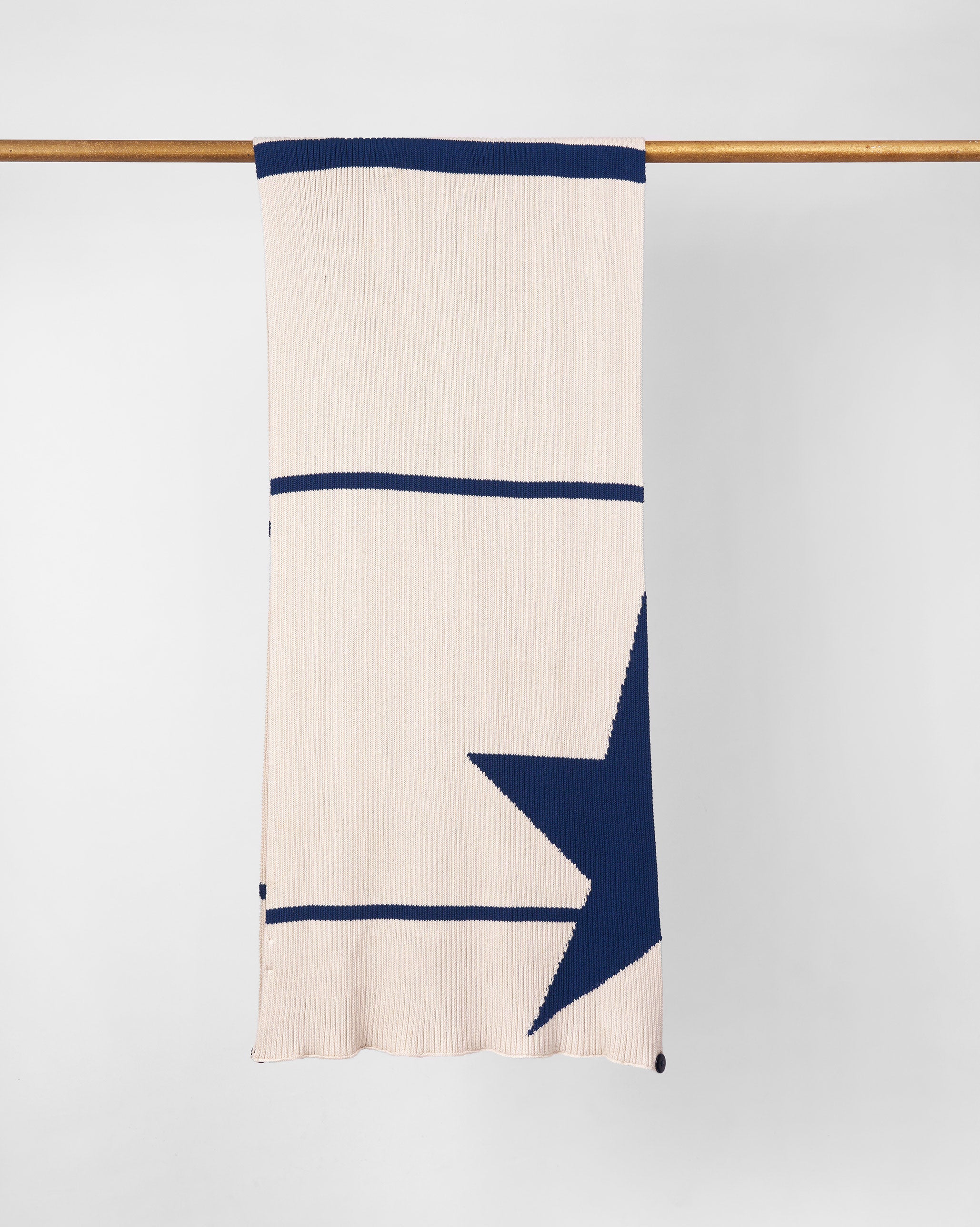 Star Power Scarf - Navy & Ivory