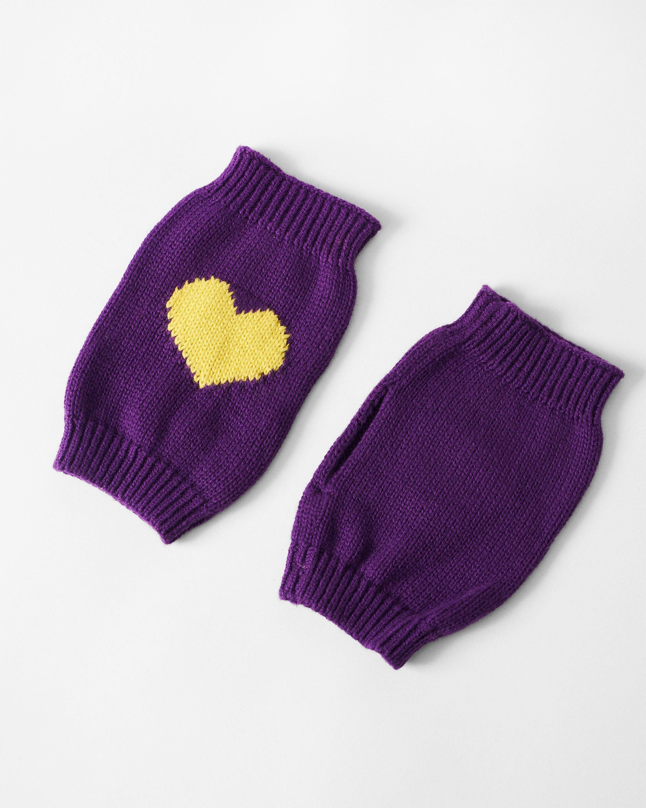 Luna Mittens - Purple & Chartreuse