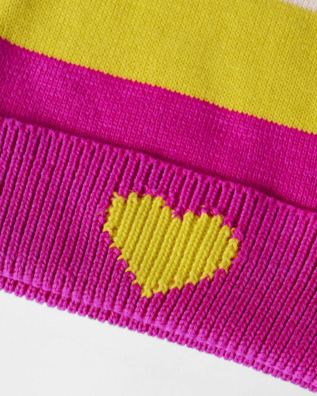 Heartpop Beanie - Fuchsia , Chartreuse & Oatmeal – Nicobar Global