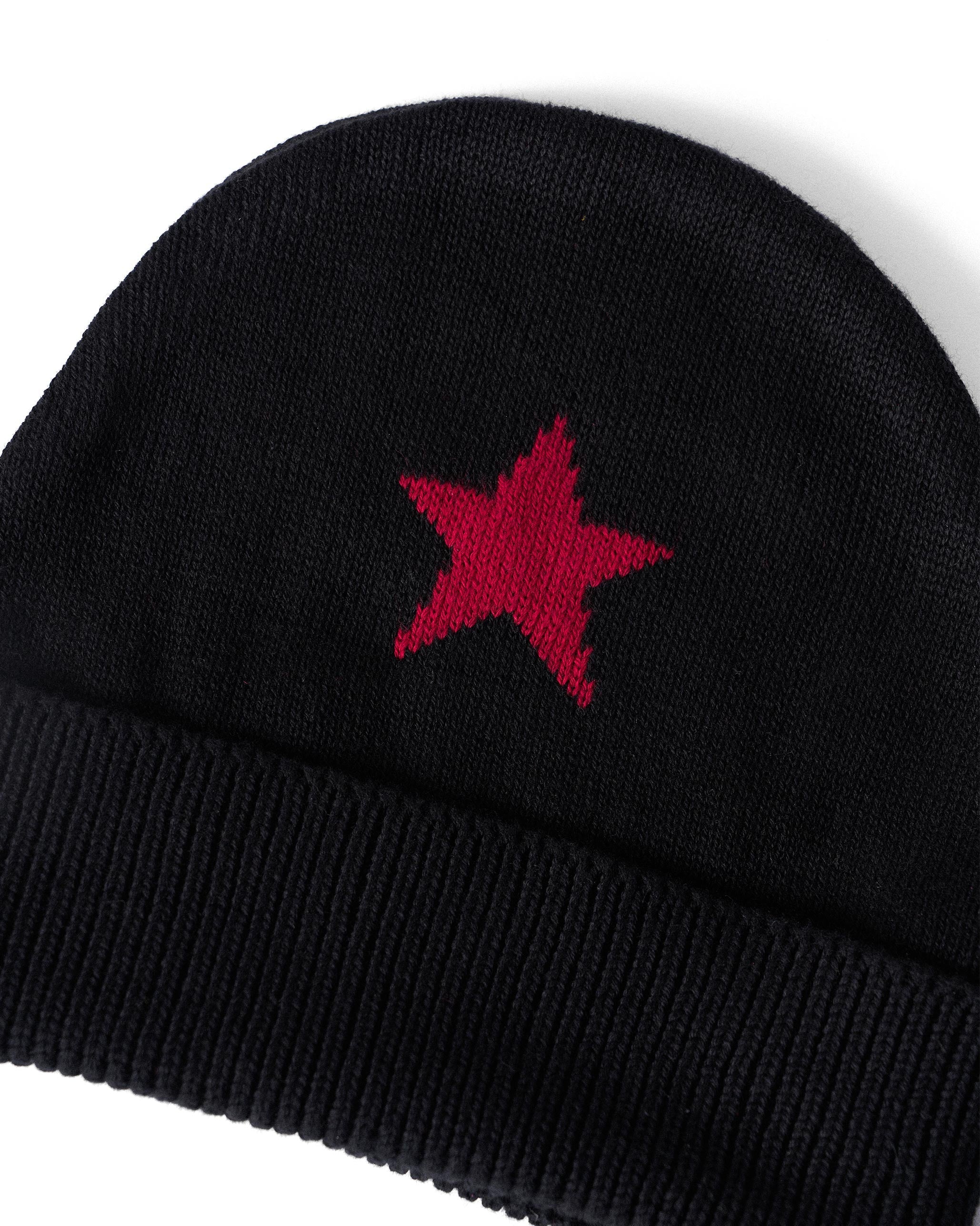 Star Code Beanie - Black & Red