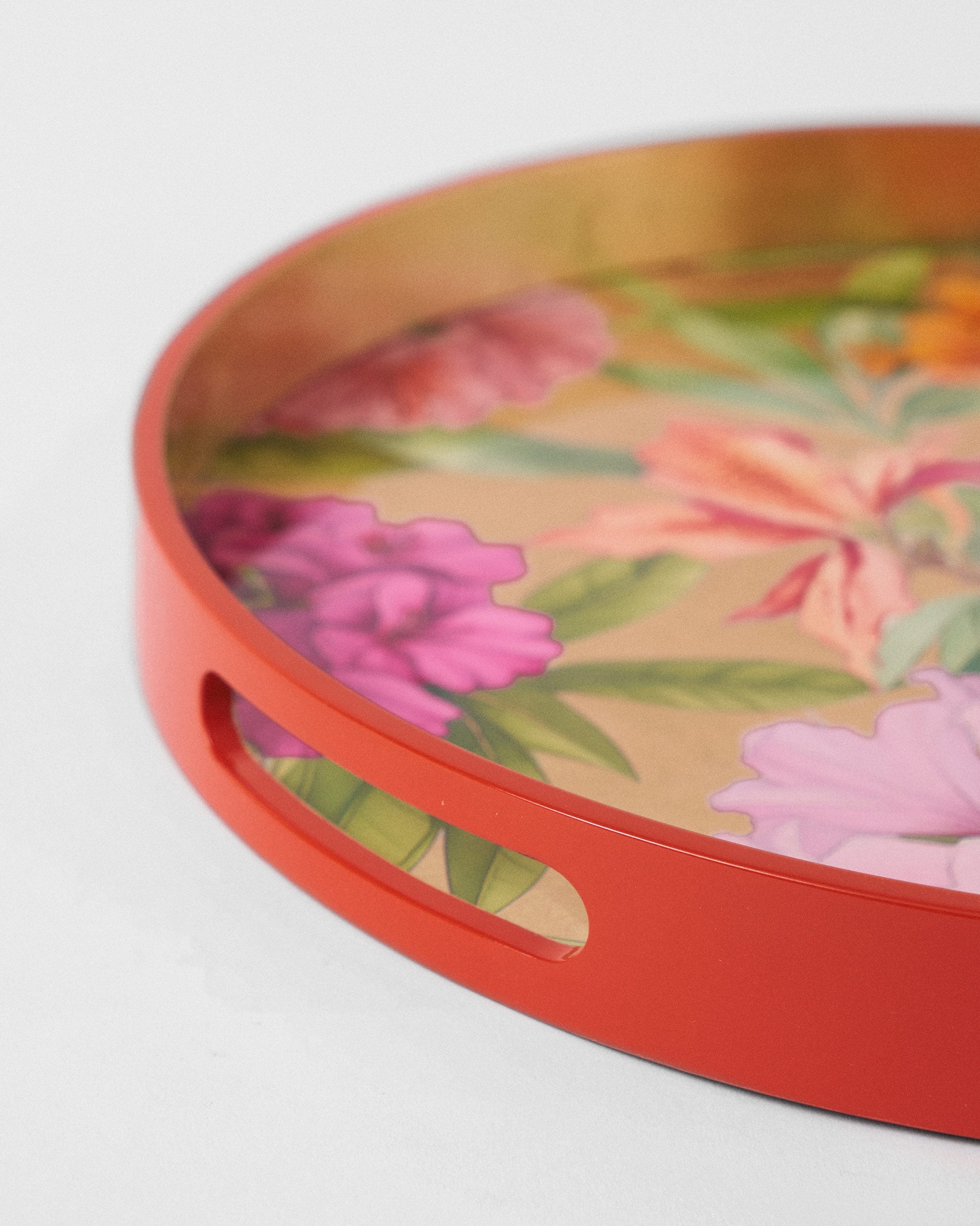 Blooming Flower Round Tray