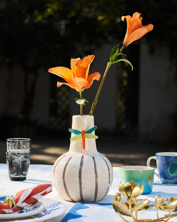 Dragonfly Stripe Vase