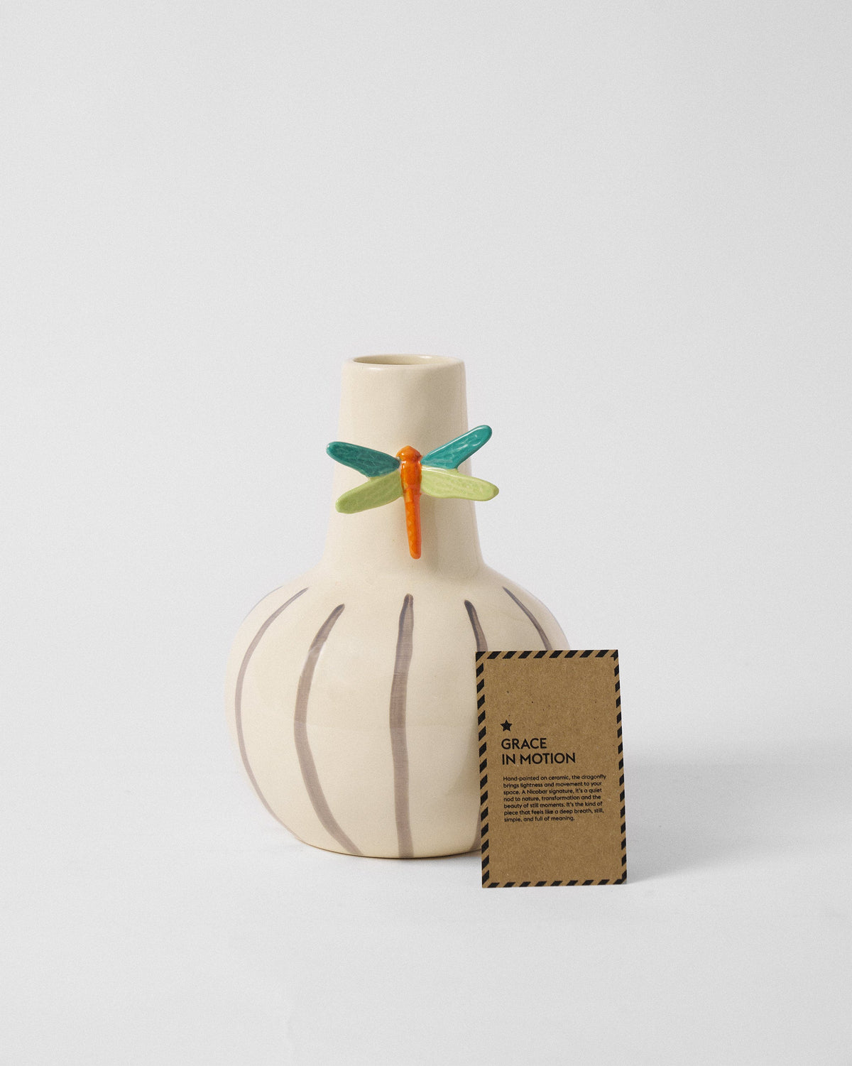 Dragonfly Stripe Vase