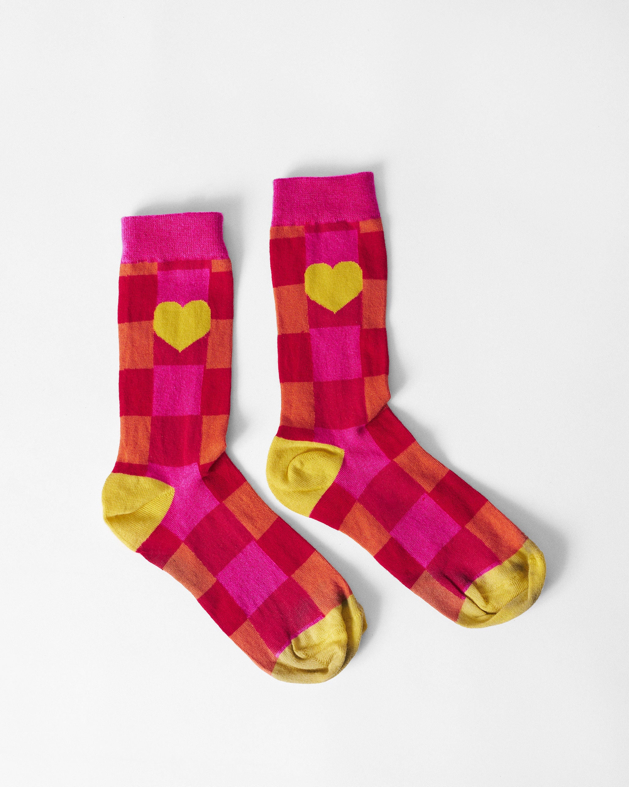 Heart and Sole Socks - Fuchsia & Red