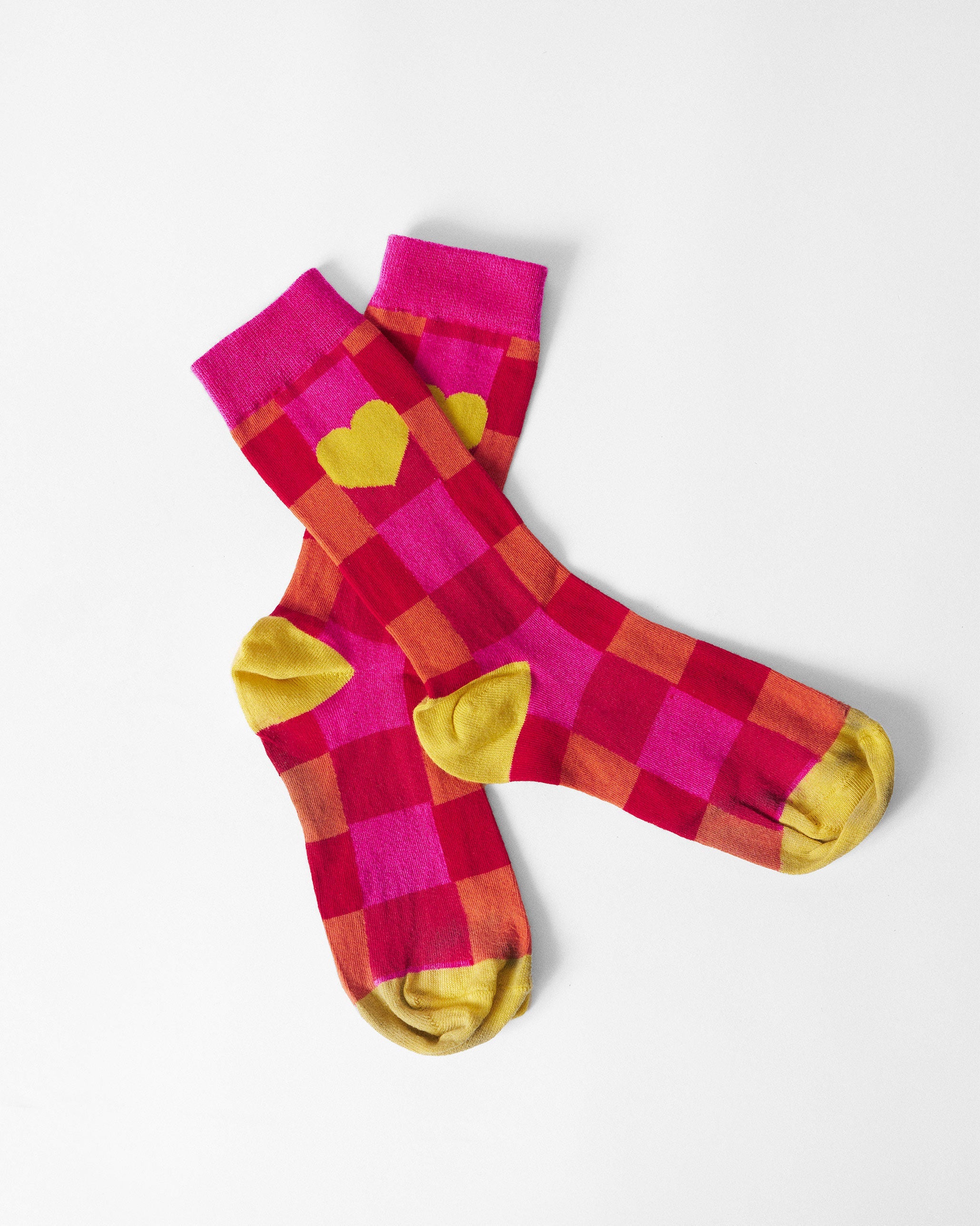 Heart and Sole Socks - Fuchsia & Red