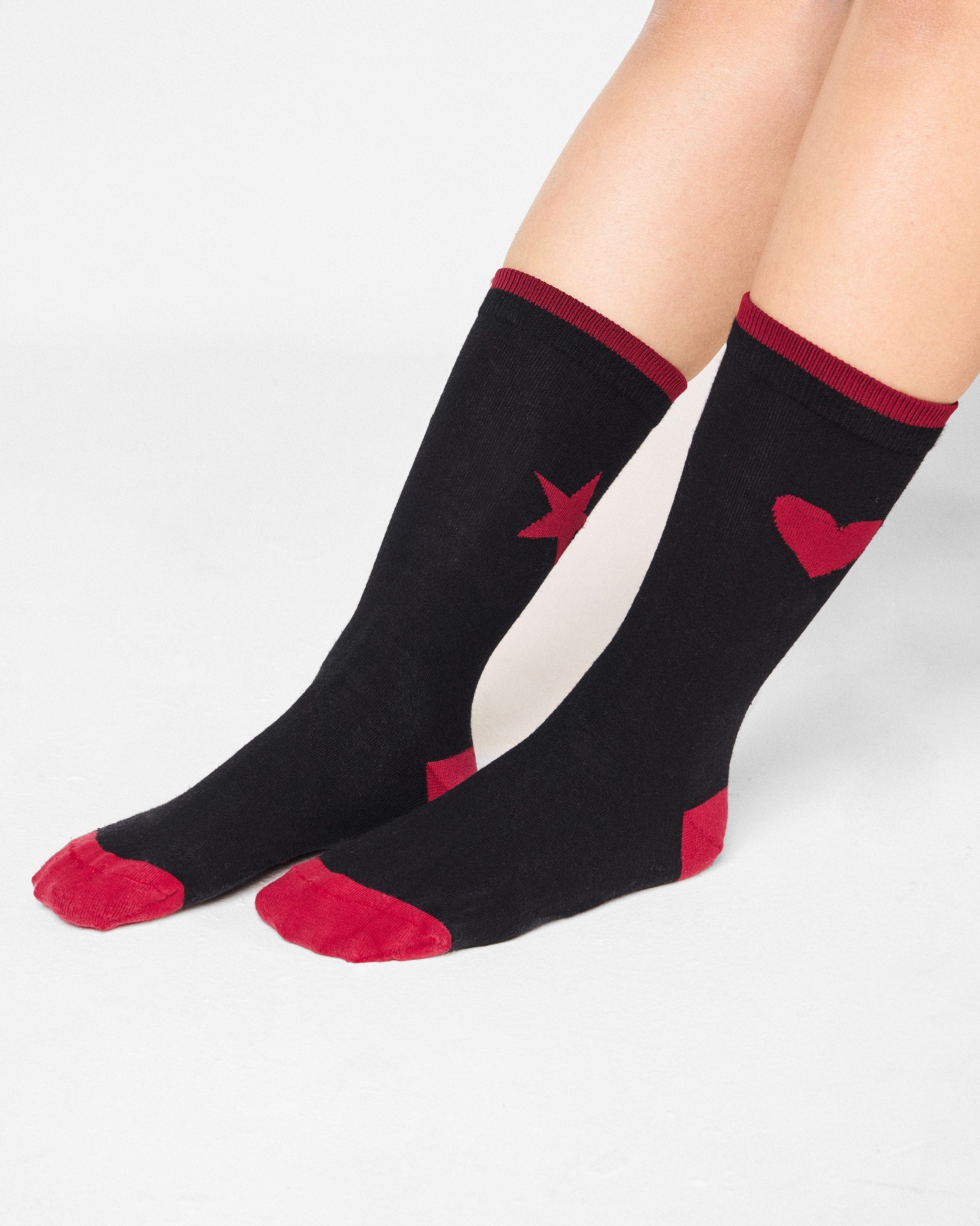 Power Pair Socks - Black & Red