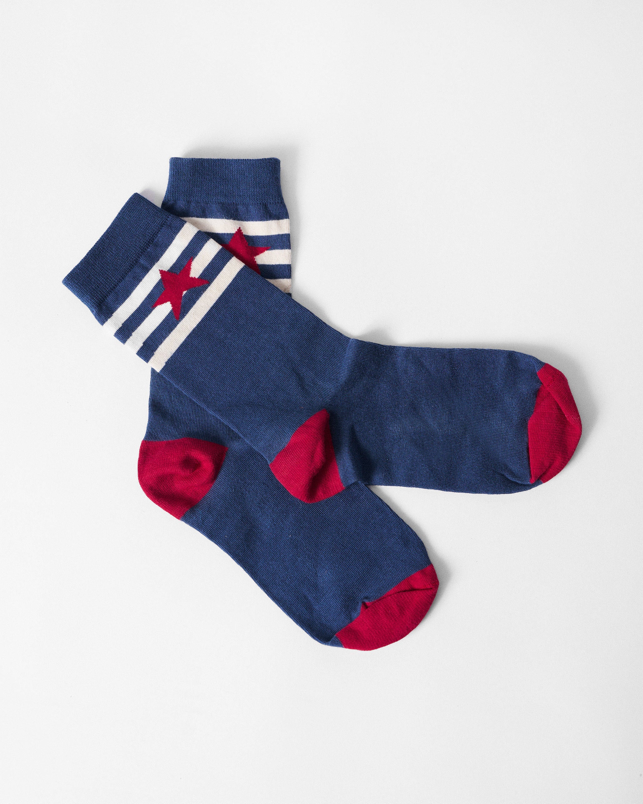 Starbed Socks - Navy & Red