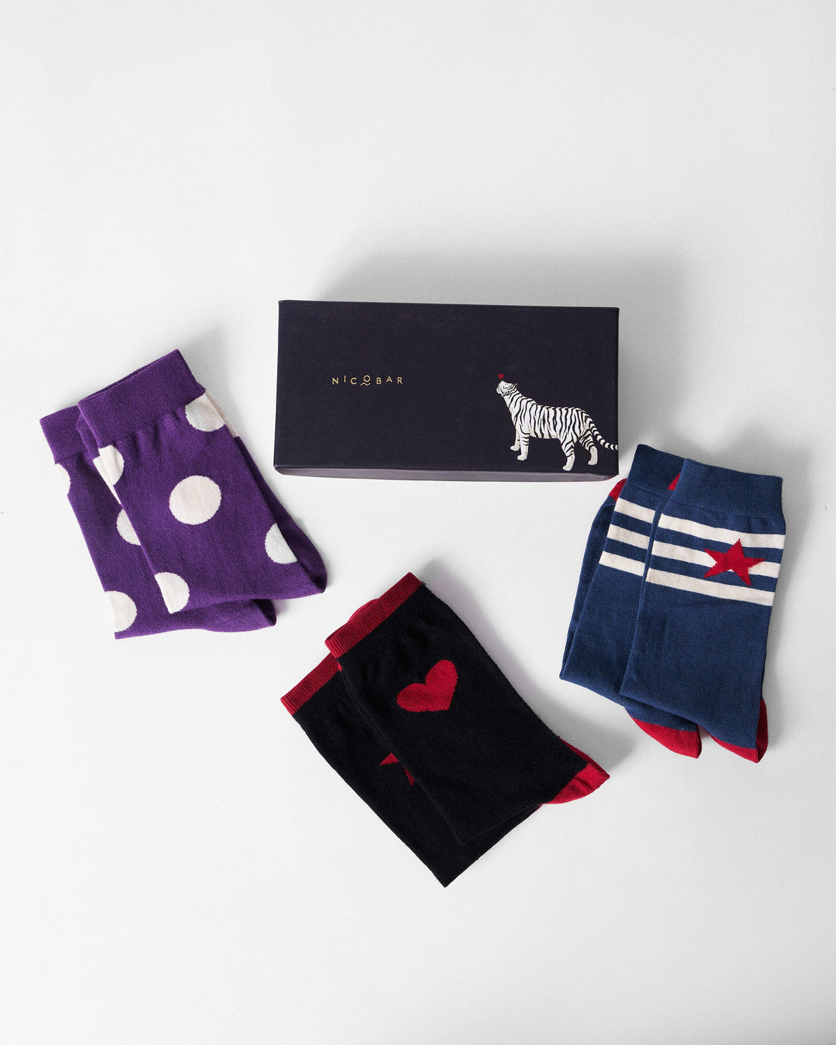 Starbed Socks - Navy & Red