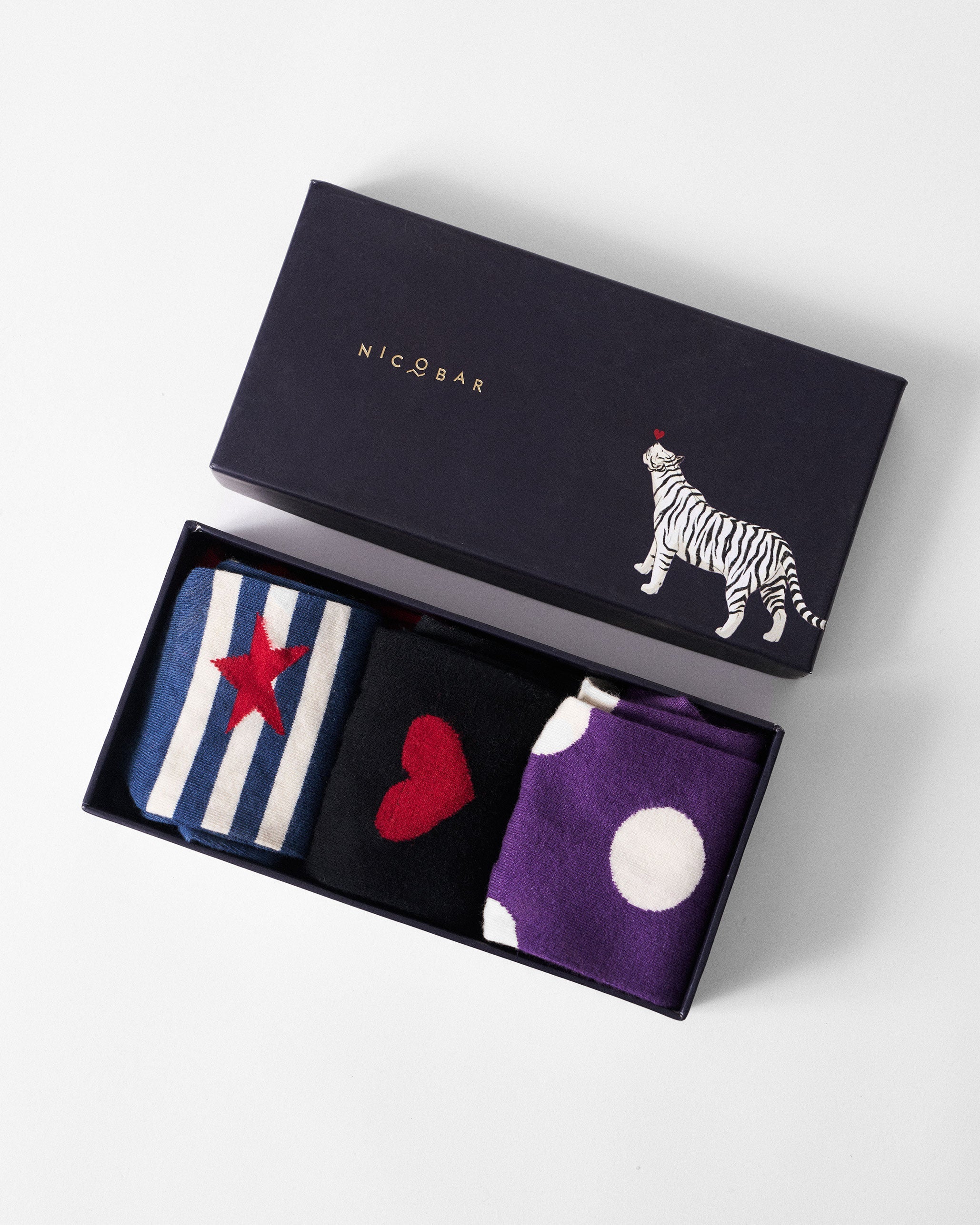 Starbed Socks - Navy & Red