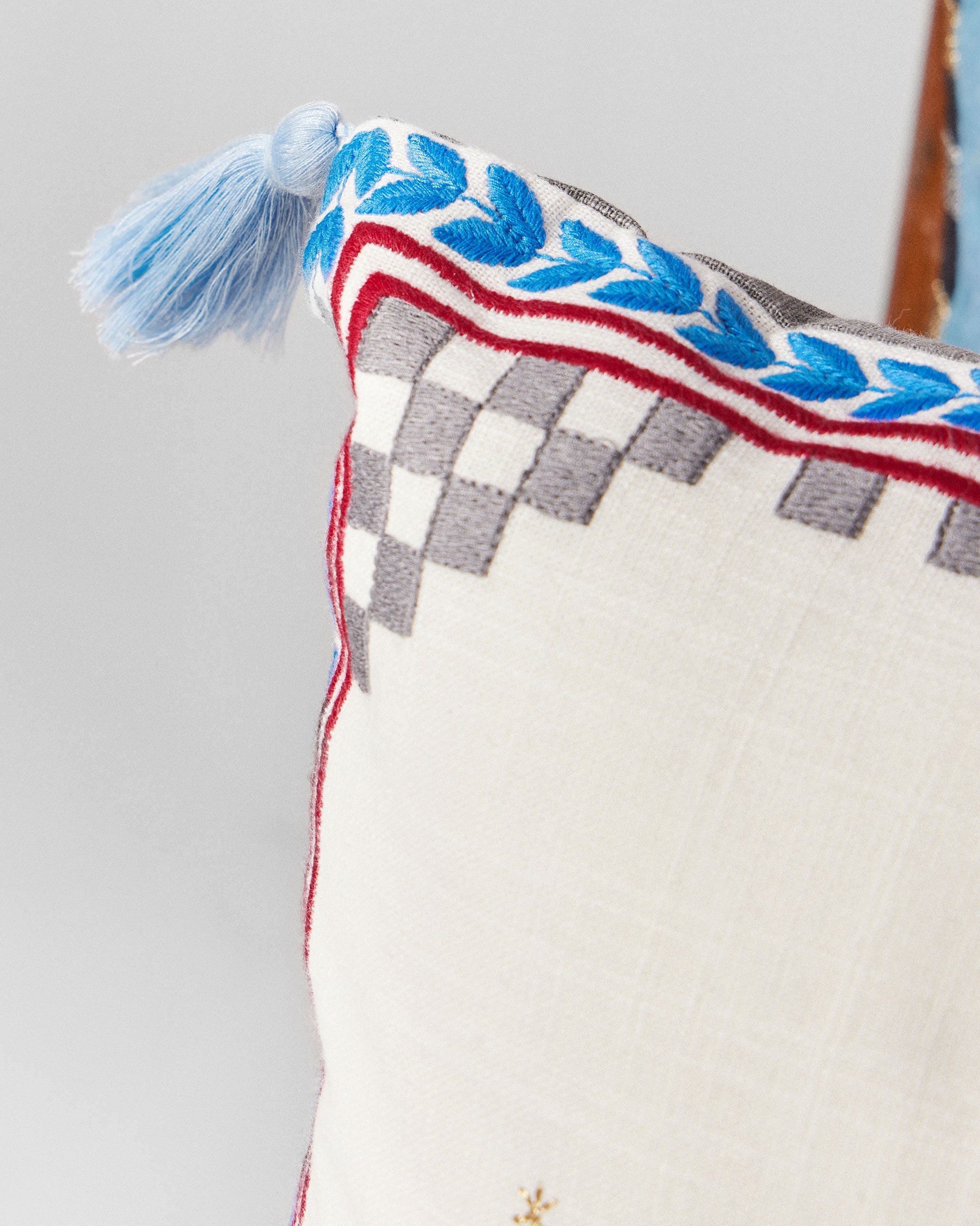 Palm Embroidered Cushion Cover