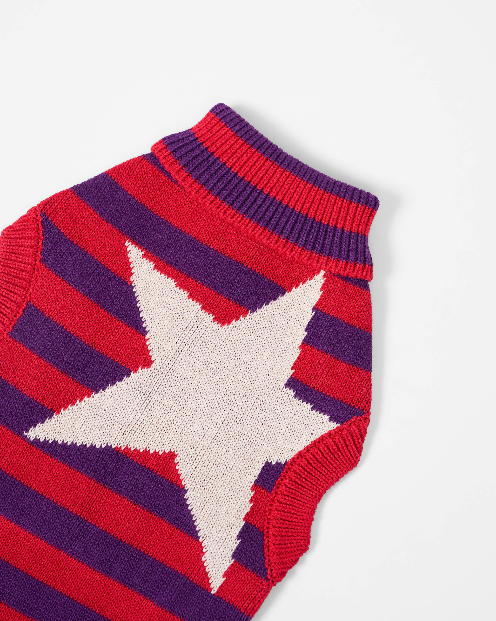 Cosmic Canine Dog Sweater - Red and purple