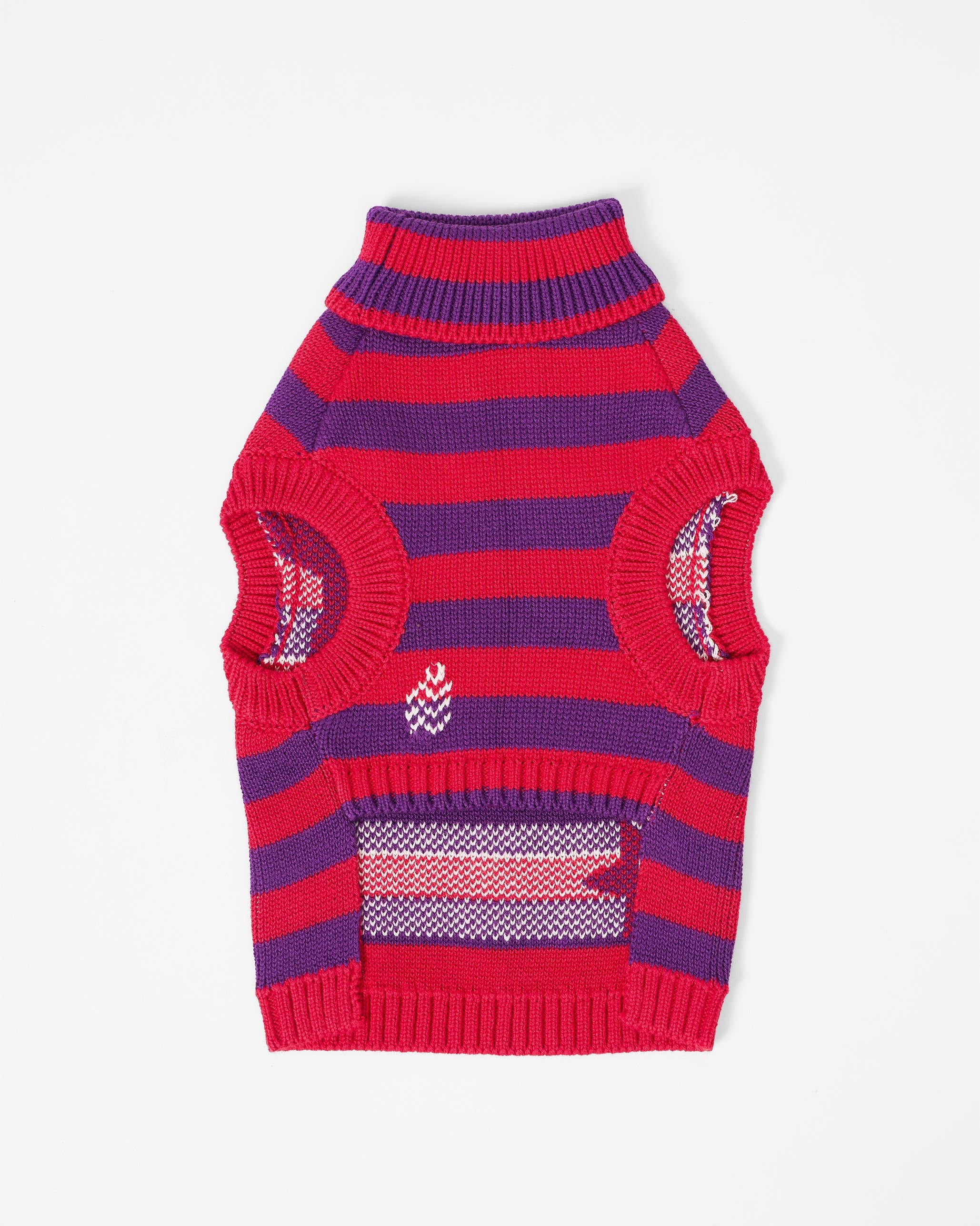 Cosmic Canine Dog Sweater - Red and purple