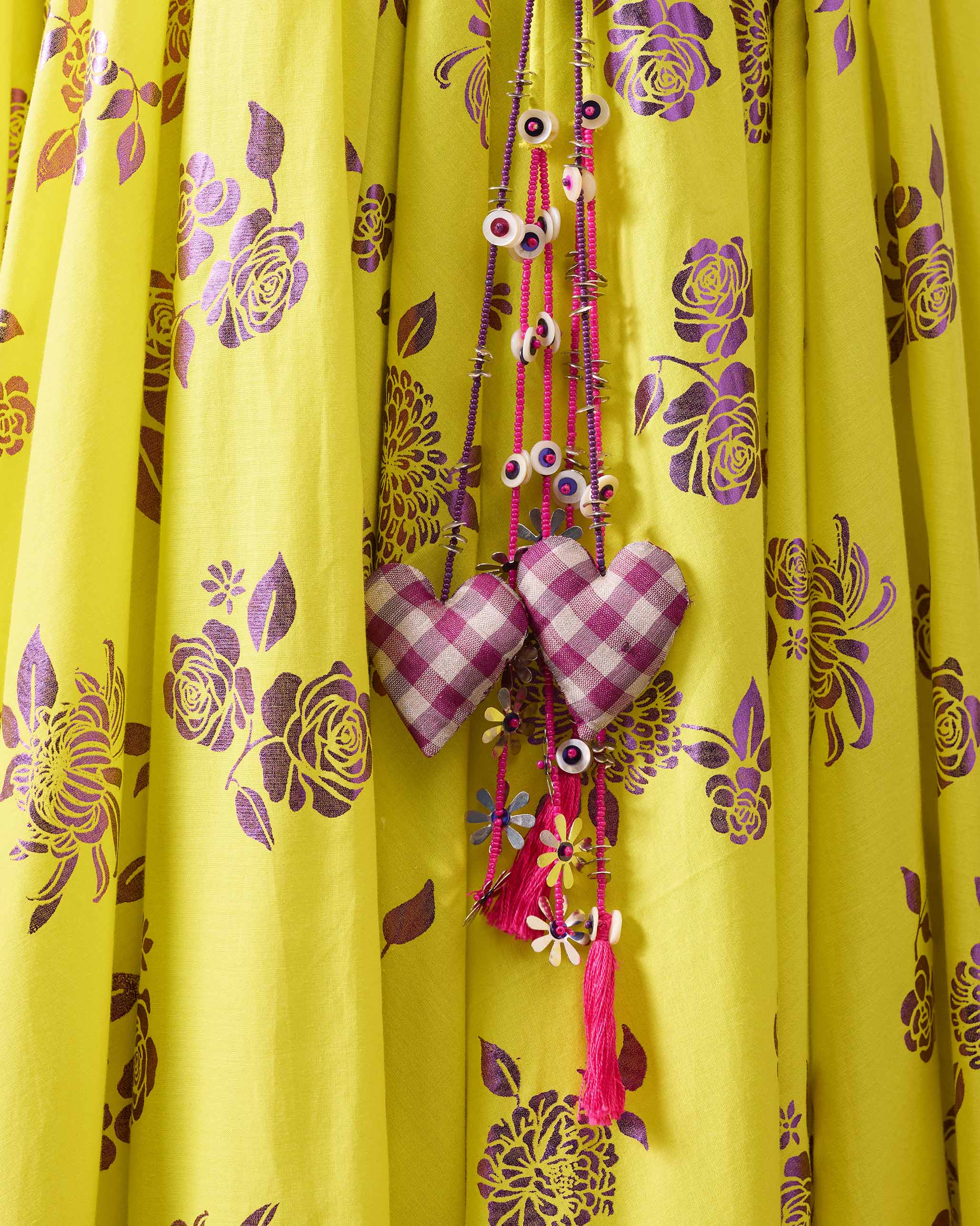 Noor Skirt - Lime & Purple Printed