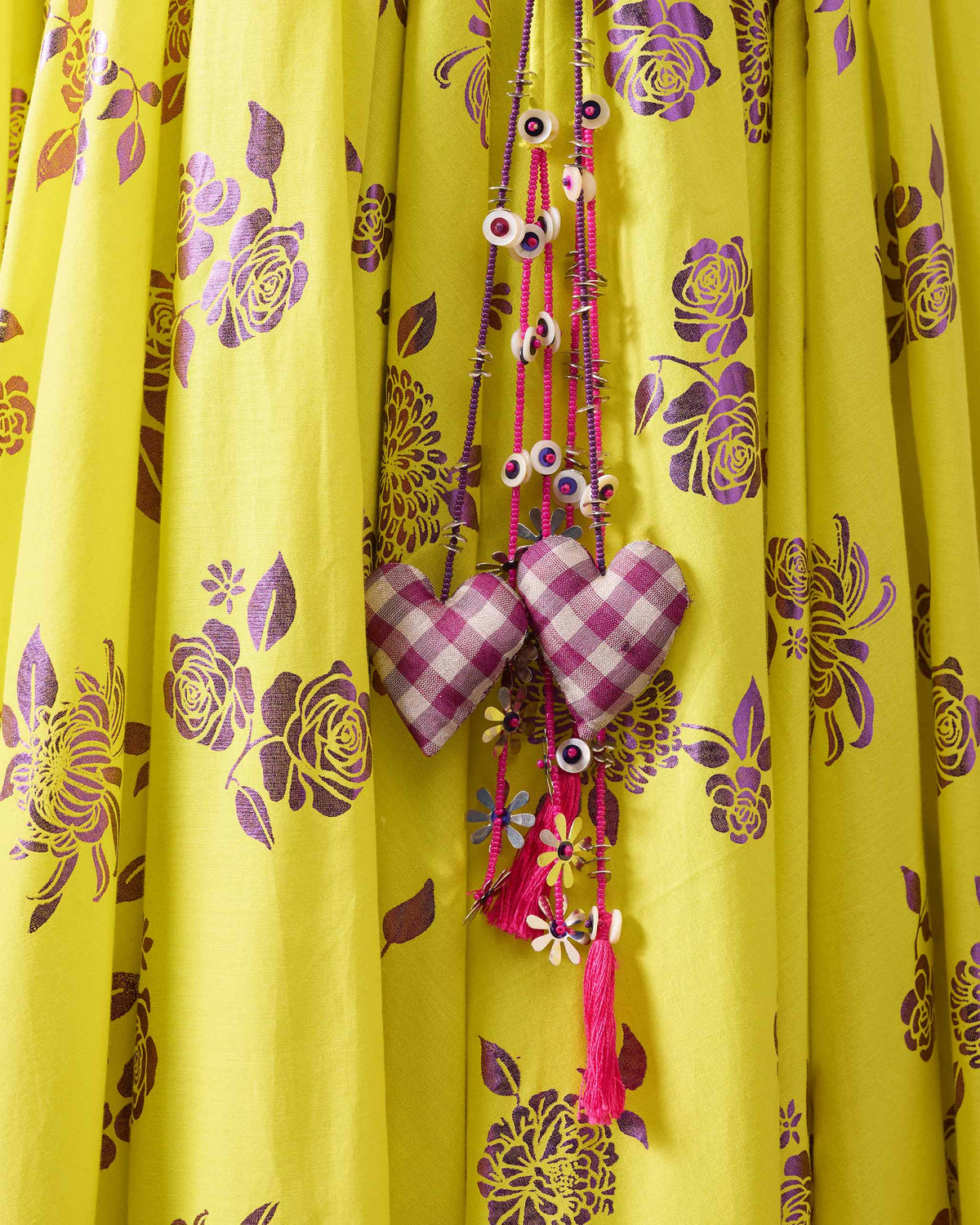 Noor Skirt - Lime & Purple Printed