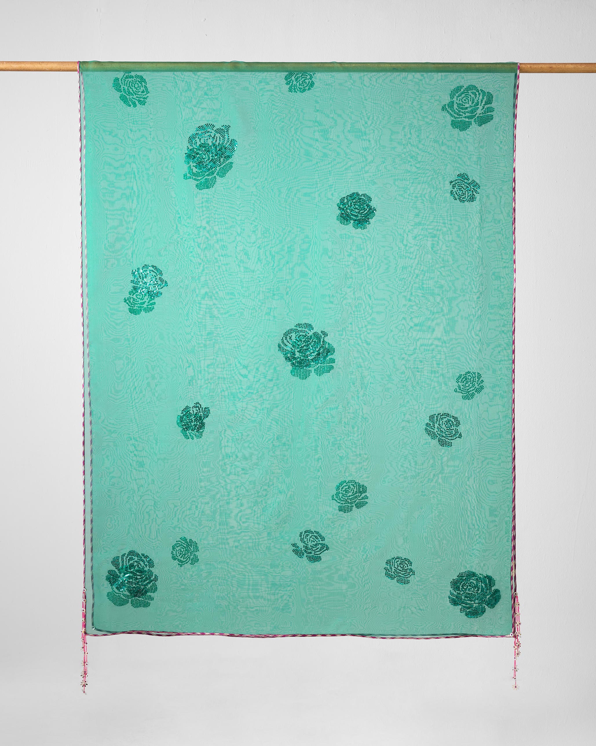 Zia Dupatta - Emerald Green Embroidered