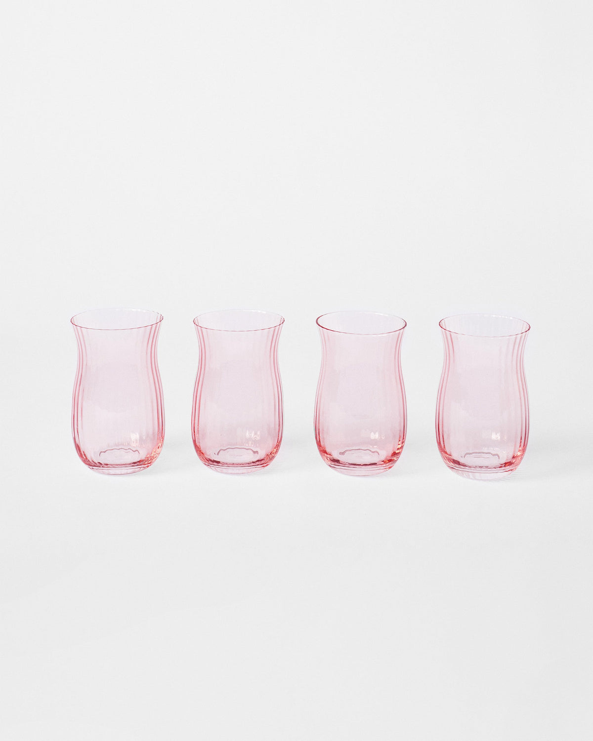 Ripple Glass tumblers - Pink