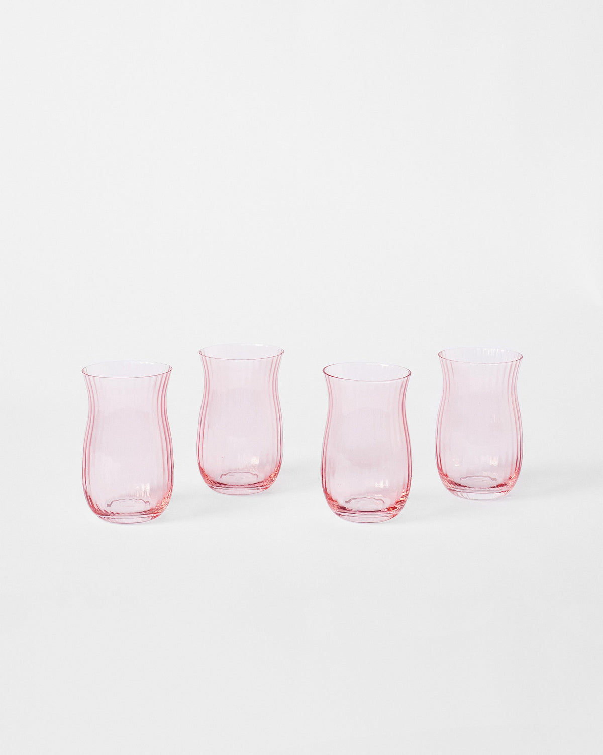 Ripple Glass tumblers - Pink