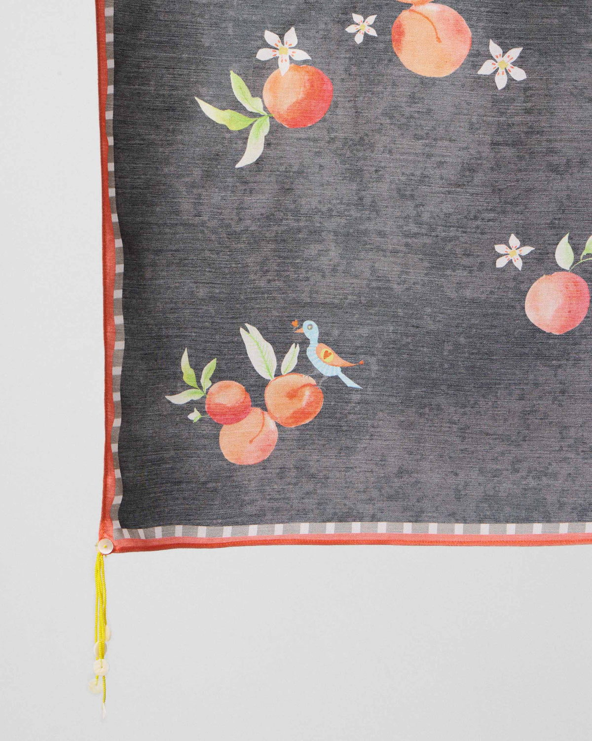 Apricot Scarf - Charcoal & Orange