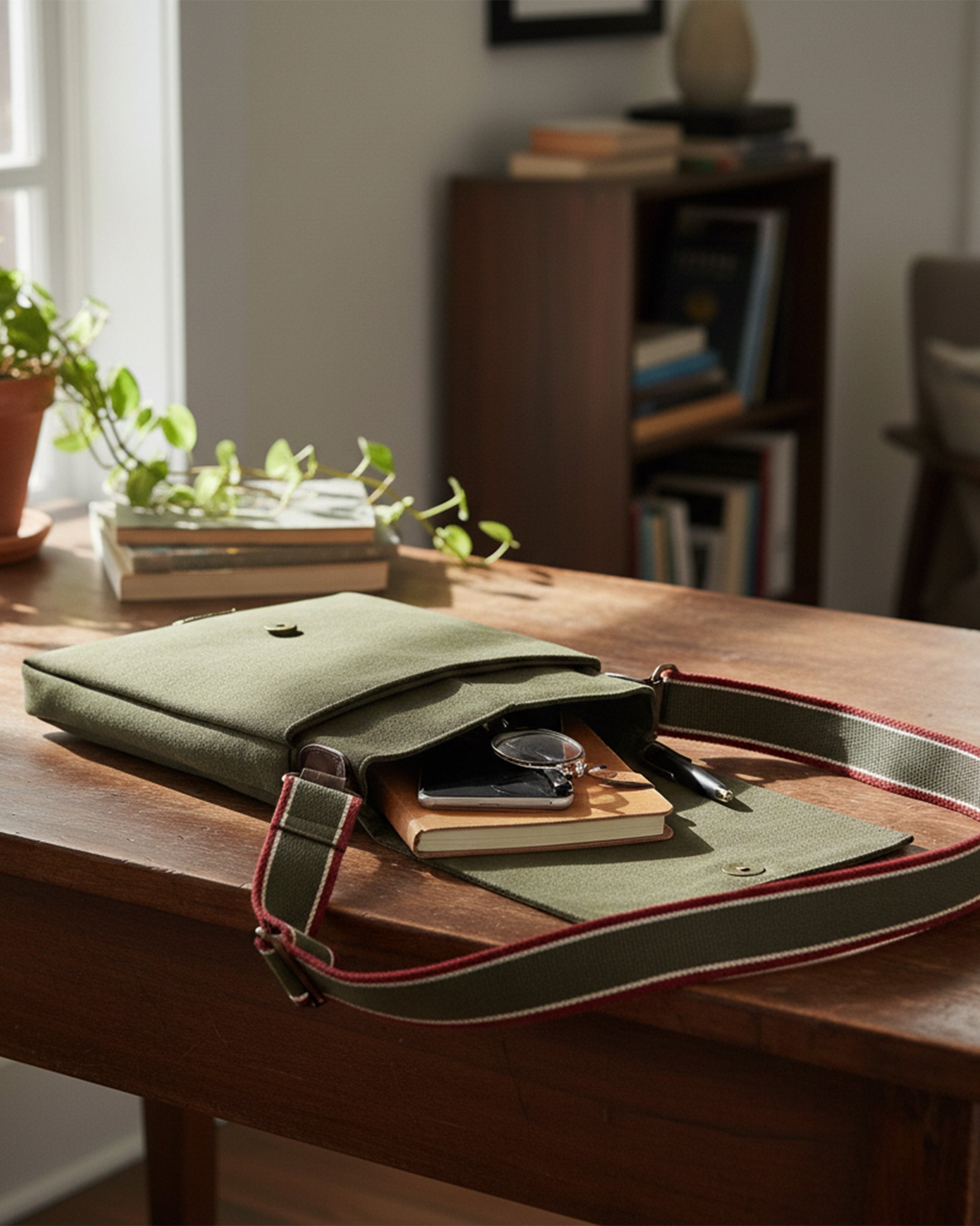 Safari Men's Messenger - Olive