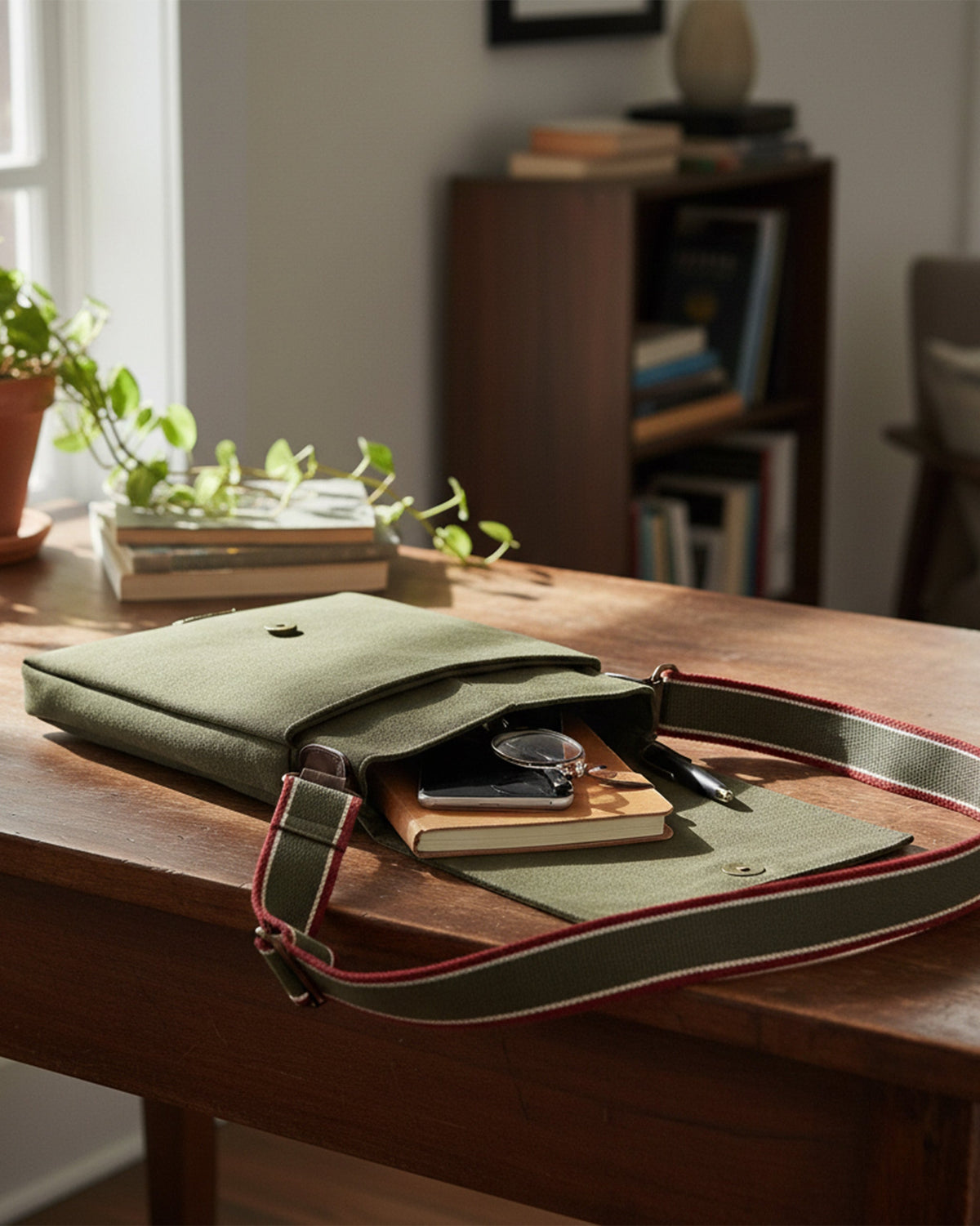 Safari Men's Messenger - Olive
