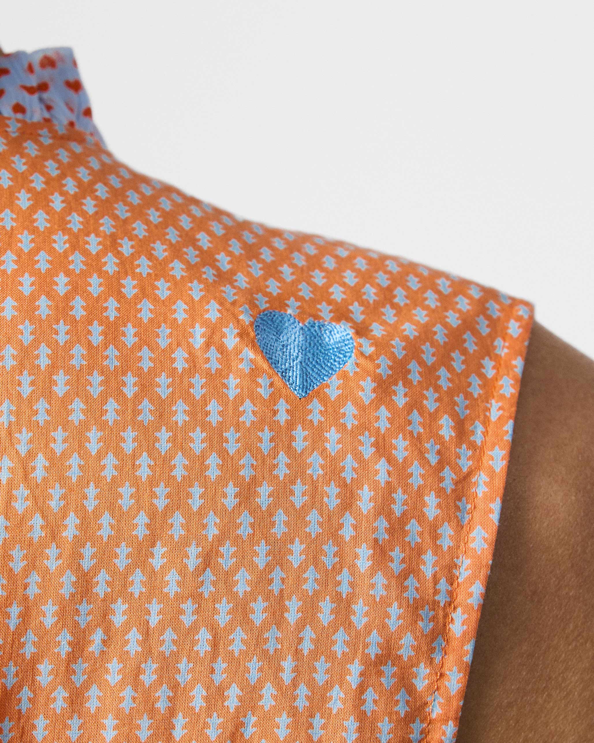 Roh Top - Orange Printed