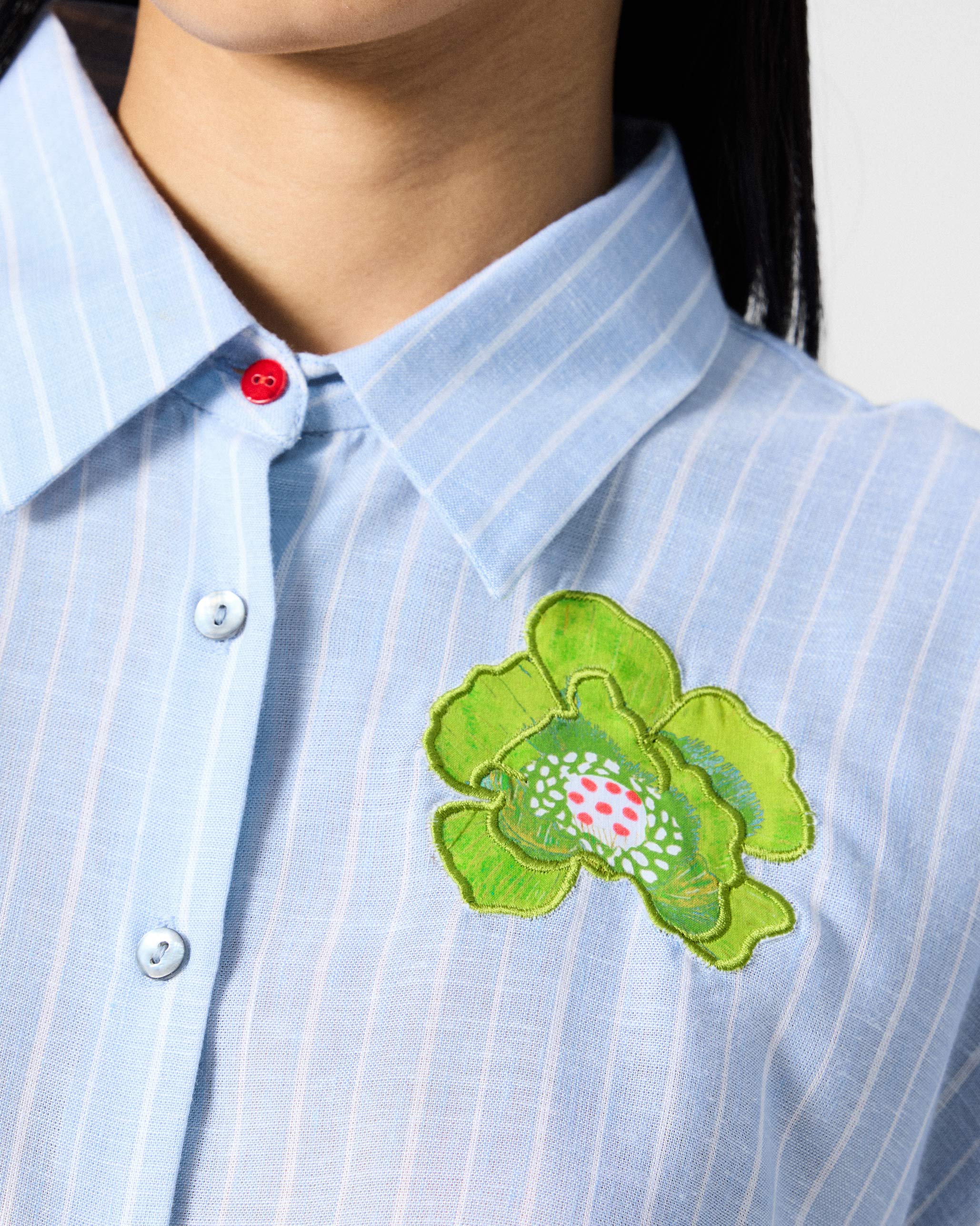 Vaah Top - Blue & white Stripes