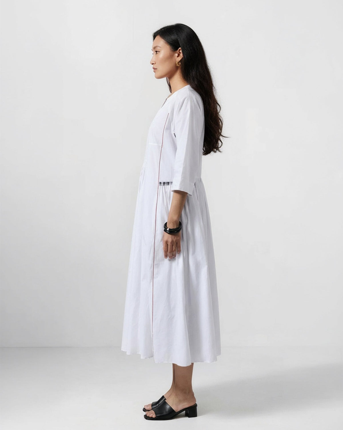 Torsa Dress - White Embroidered