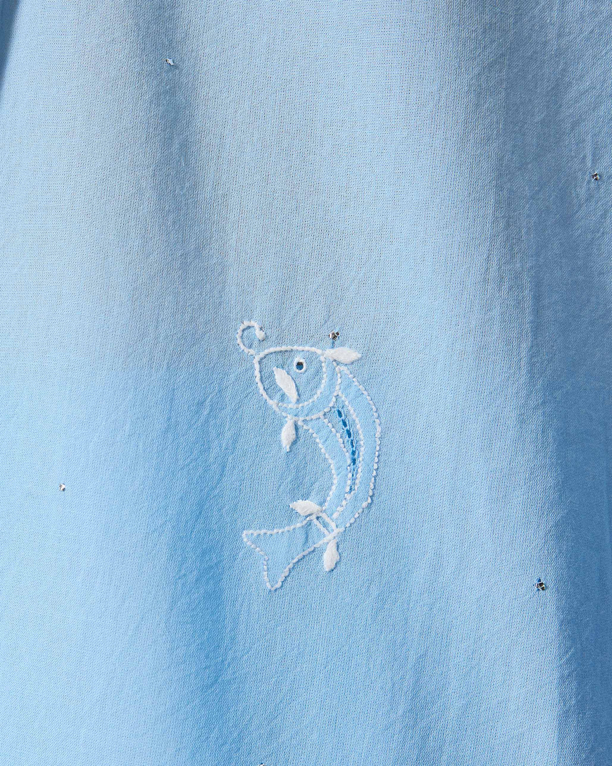 Lazy Sunday Tunic - Ice Blue Embroidered