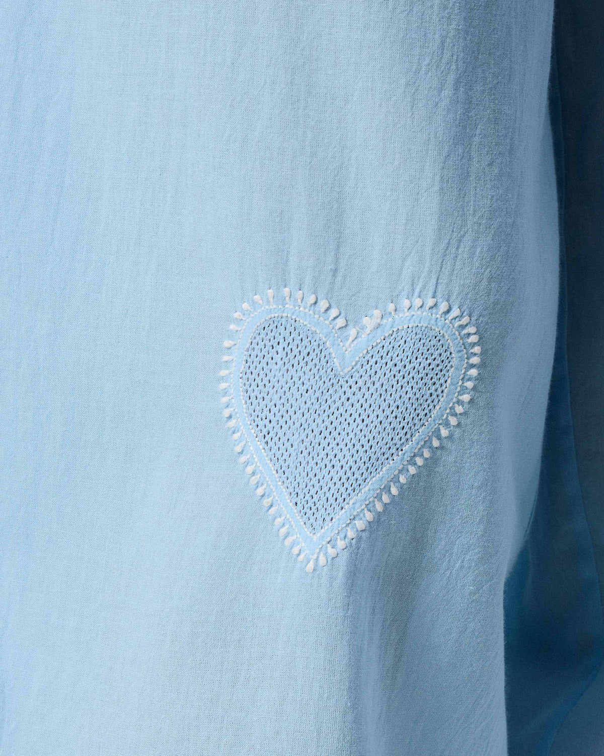 Aaira Pants - Ice Blue Embroidered