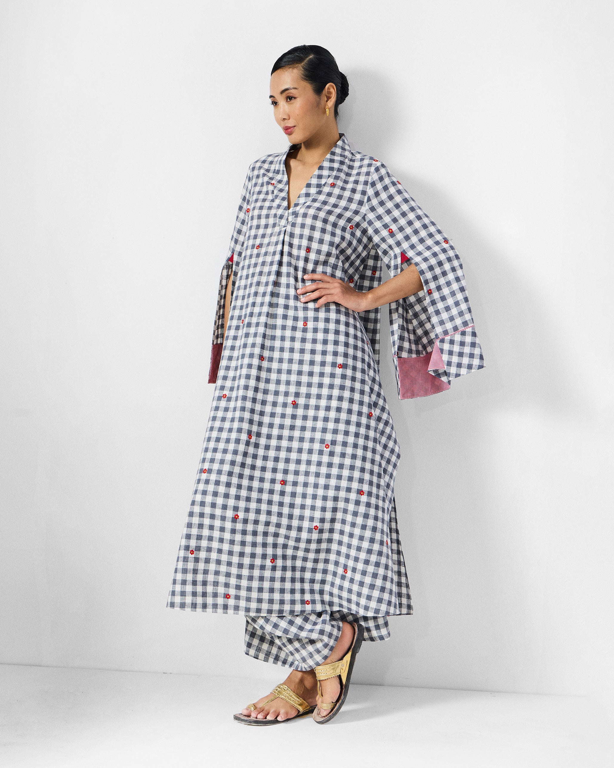 Yoka Trousers - Grey & White Checks