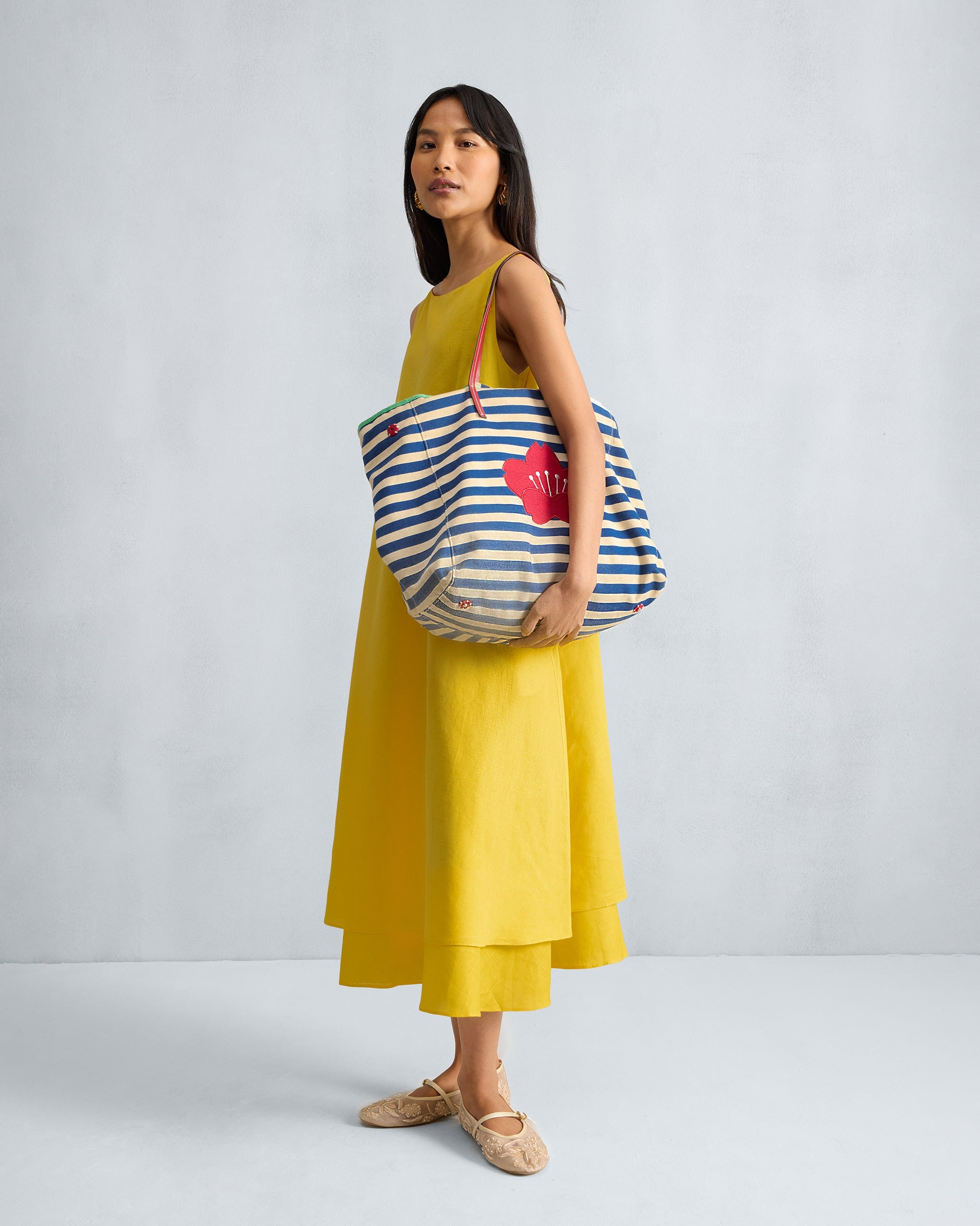 Double Layer Dress - Amaltas Yellow