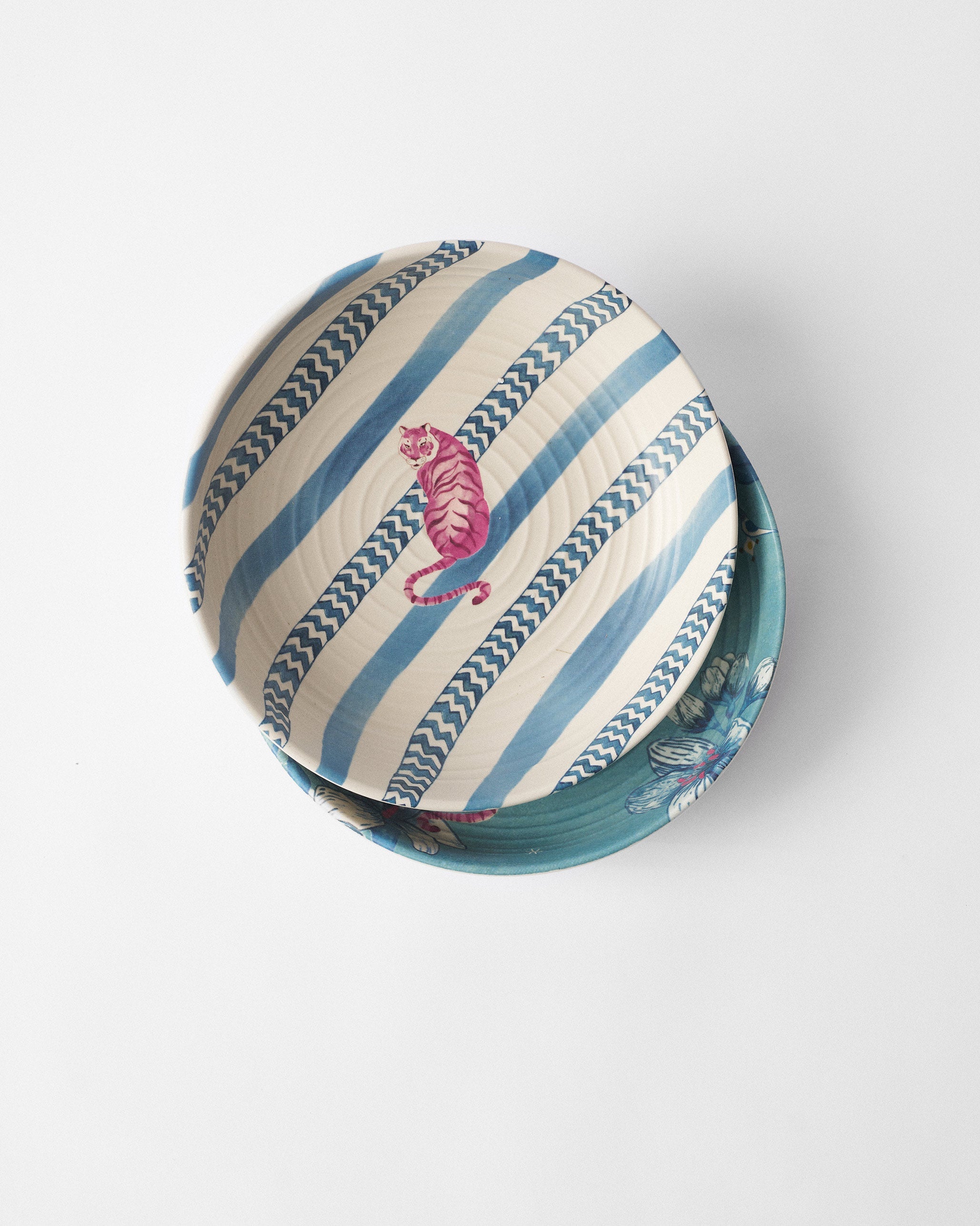 River Tiger Shallow Bowl - Set of 2