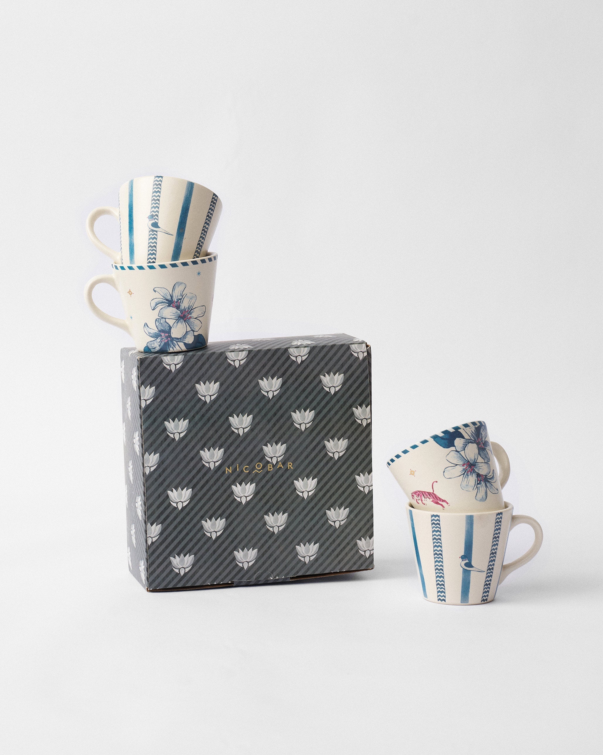 River Tiger Espresso Mug - Set of 4