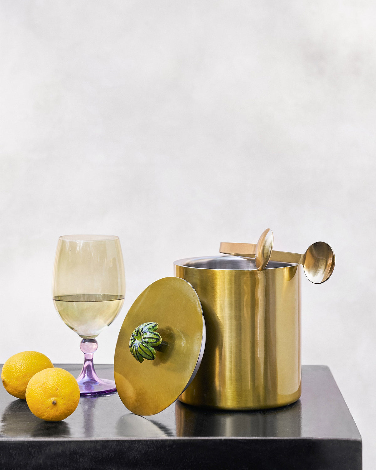 Palm Ice Bucket With Tong