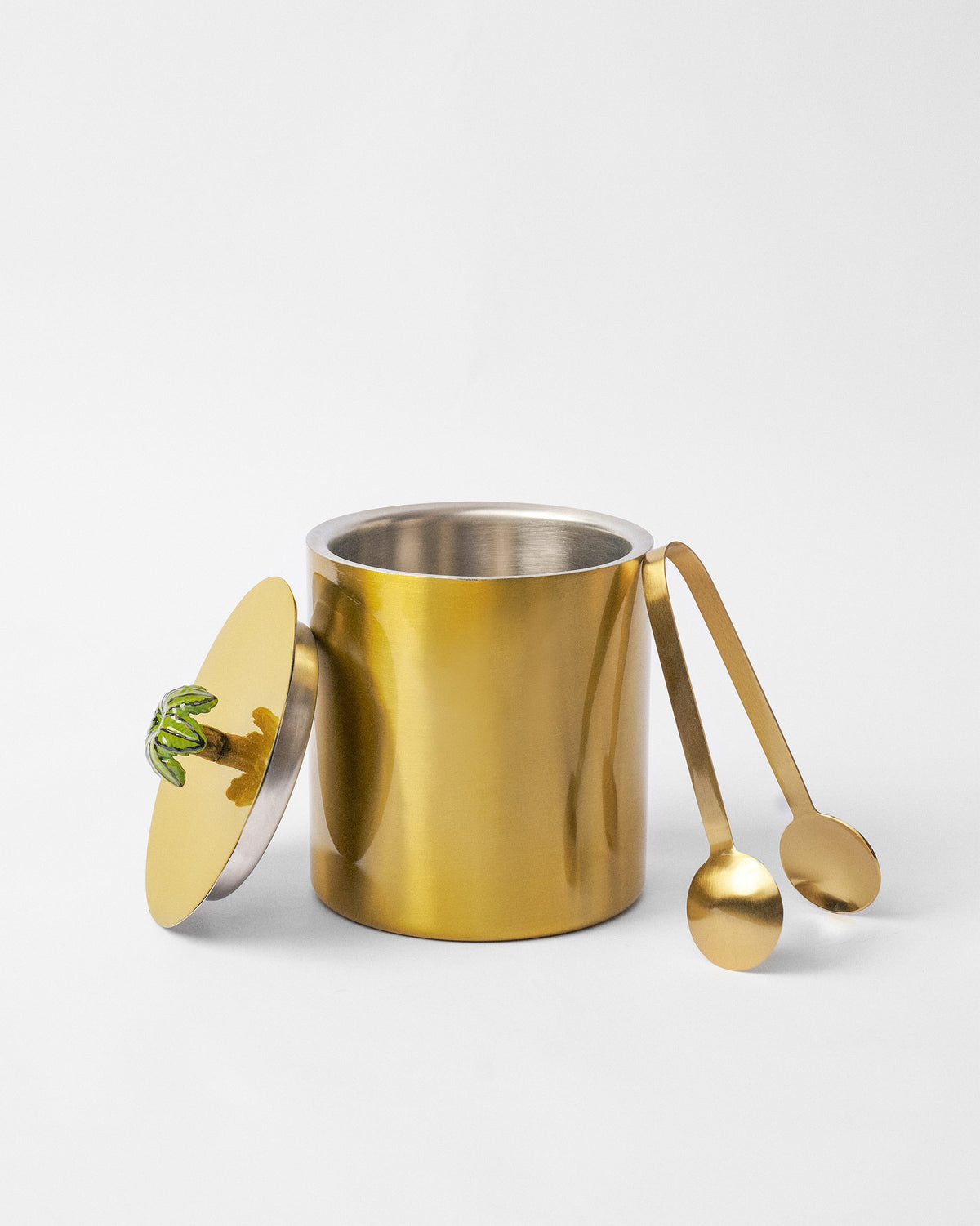 Palm Ice Bucket With Tong
