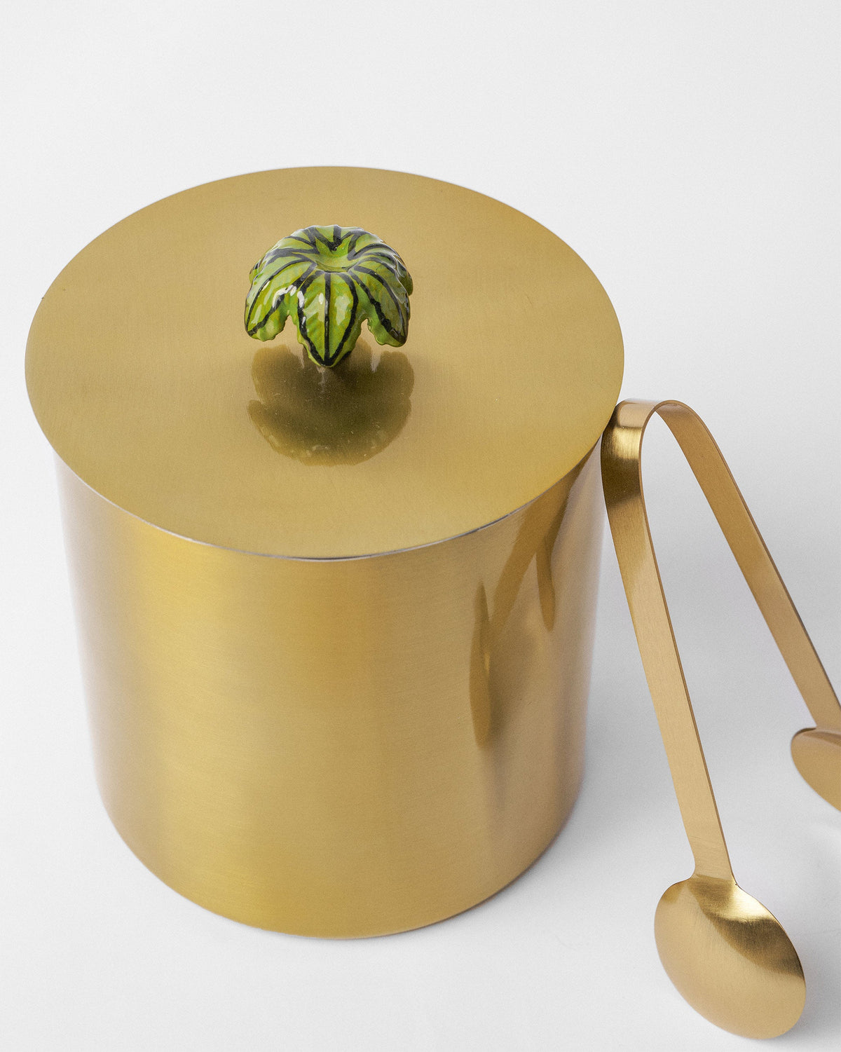 Palm Ice Bucket With Tong